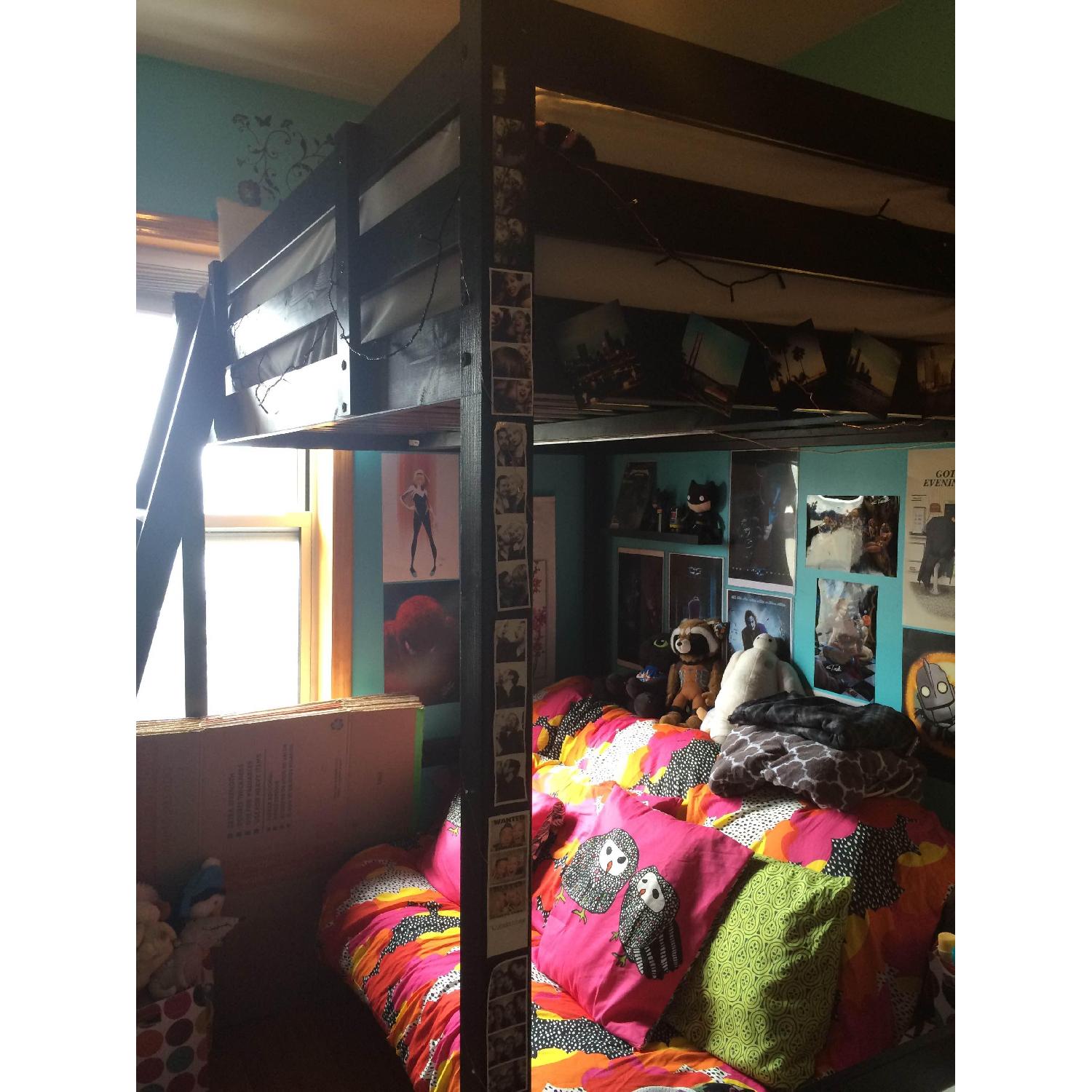 Ikea Stora Full Sized Loft Bed + Lyckselle Sofa Bed - image-2