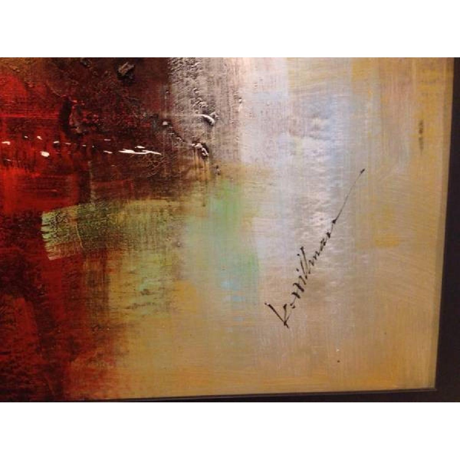 Abstract Oil Painting Framed - K. Hillman - image-4