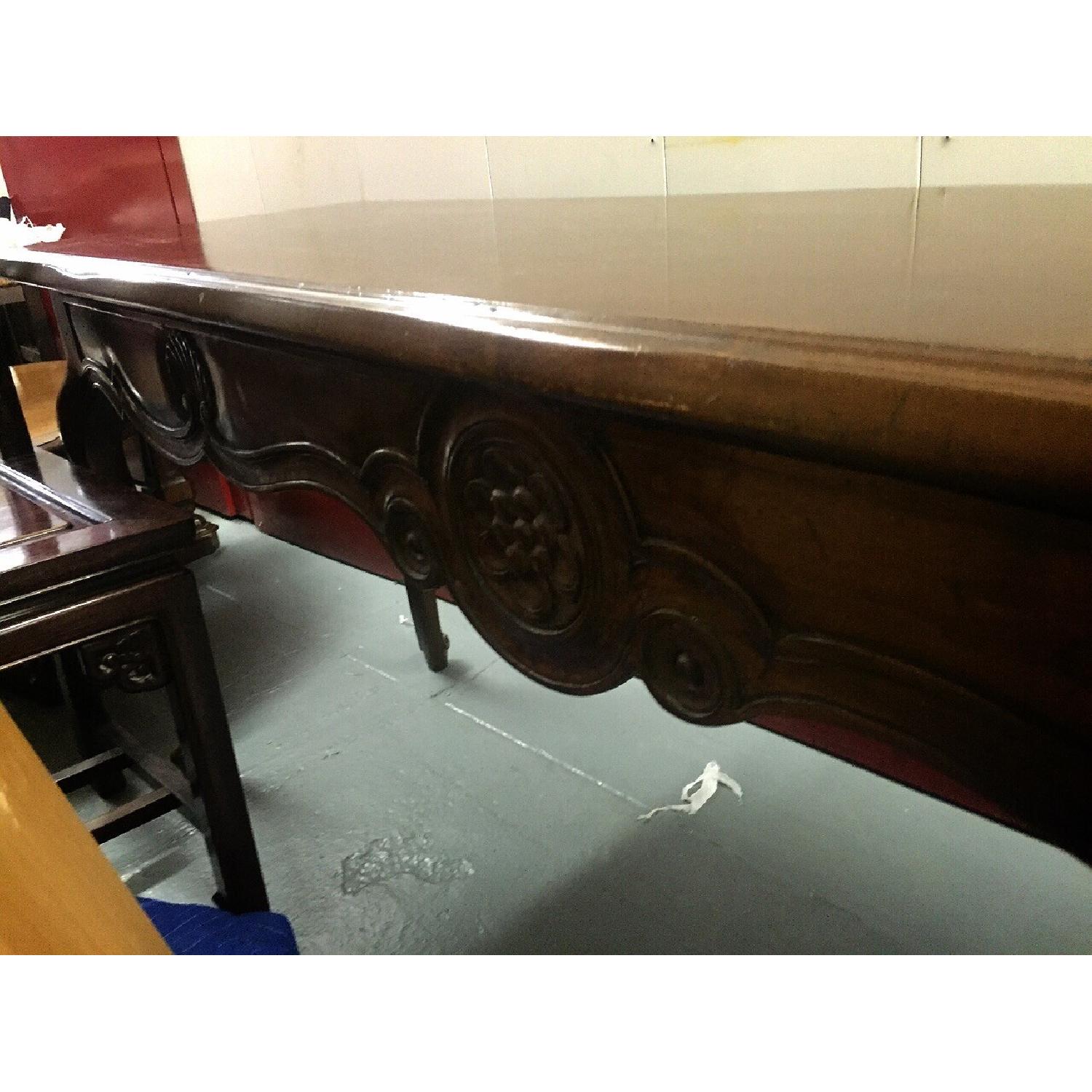 Antique Wood Console Table - image-1