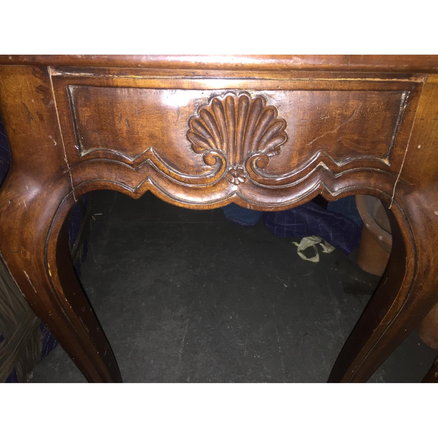 Antique Wood Console Table - image-3