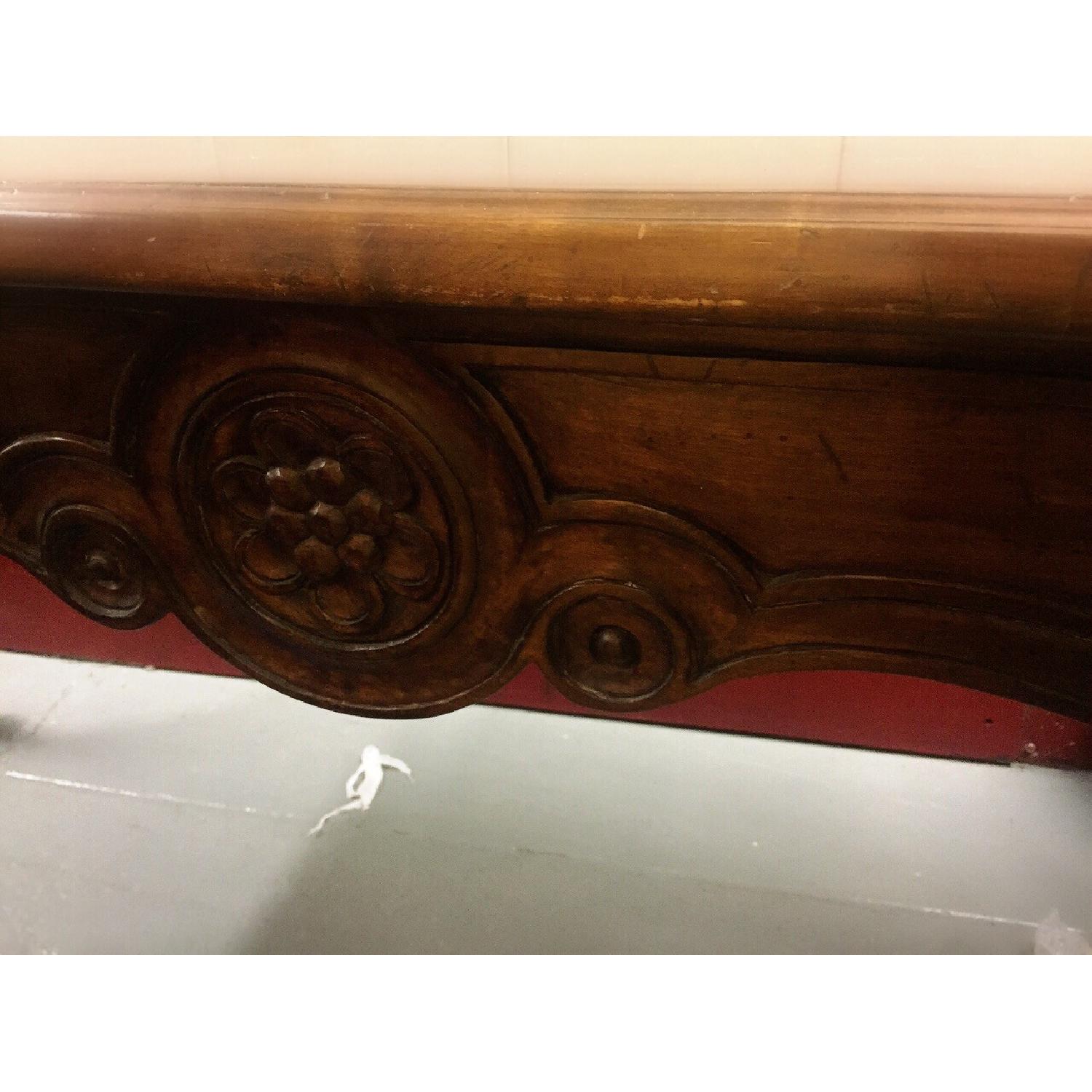 Antique Wood Console Table - image-4