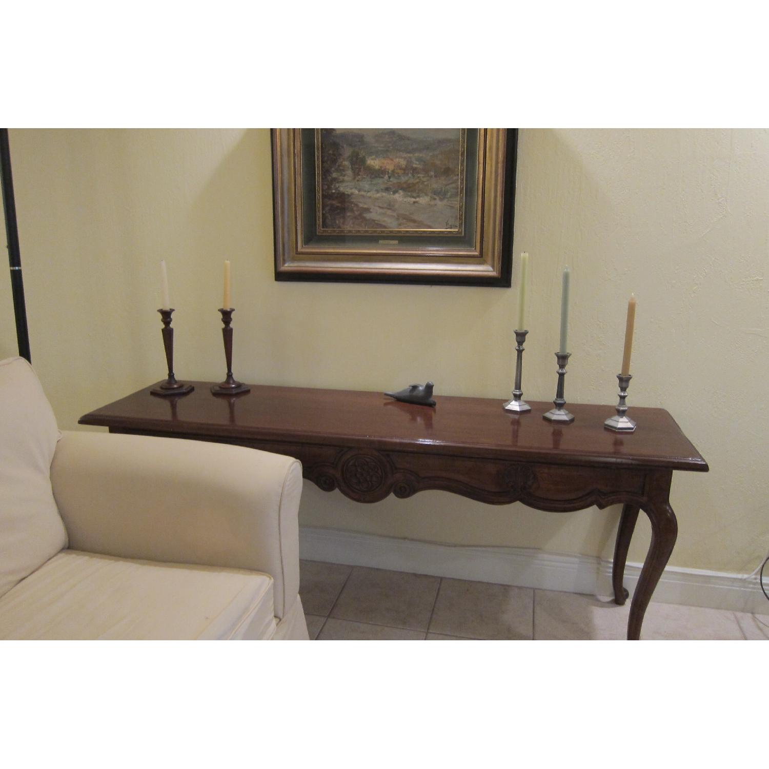Antique Wood Console Table - image-5