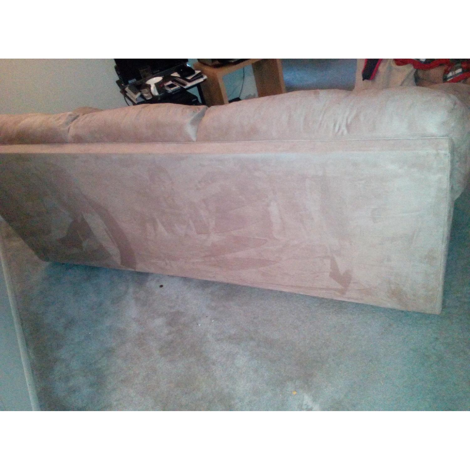 Light Brown Suede Sofa + Loveseat - image-4