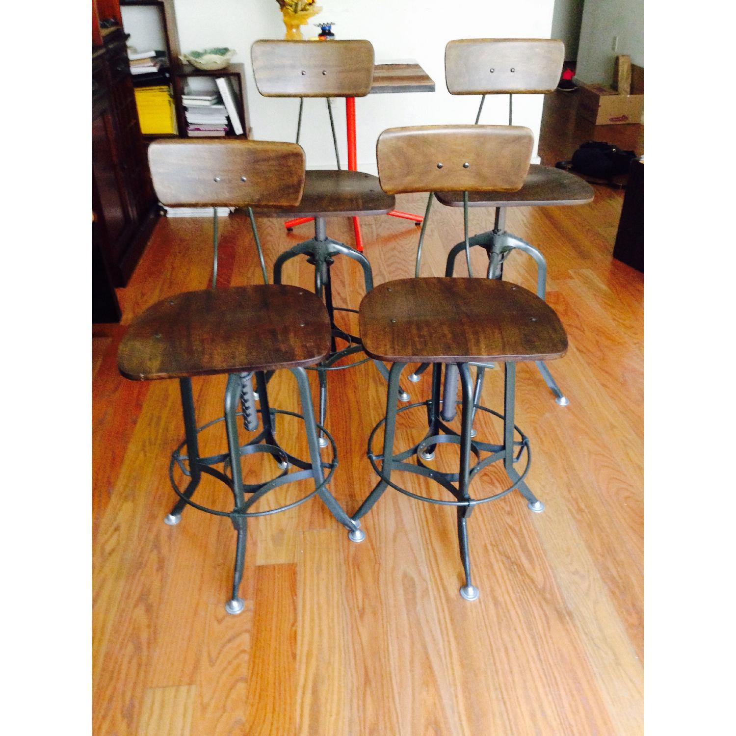 Restoration Hardware Vintage Toledo Bar Chairs Set of 4 AptDeco