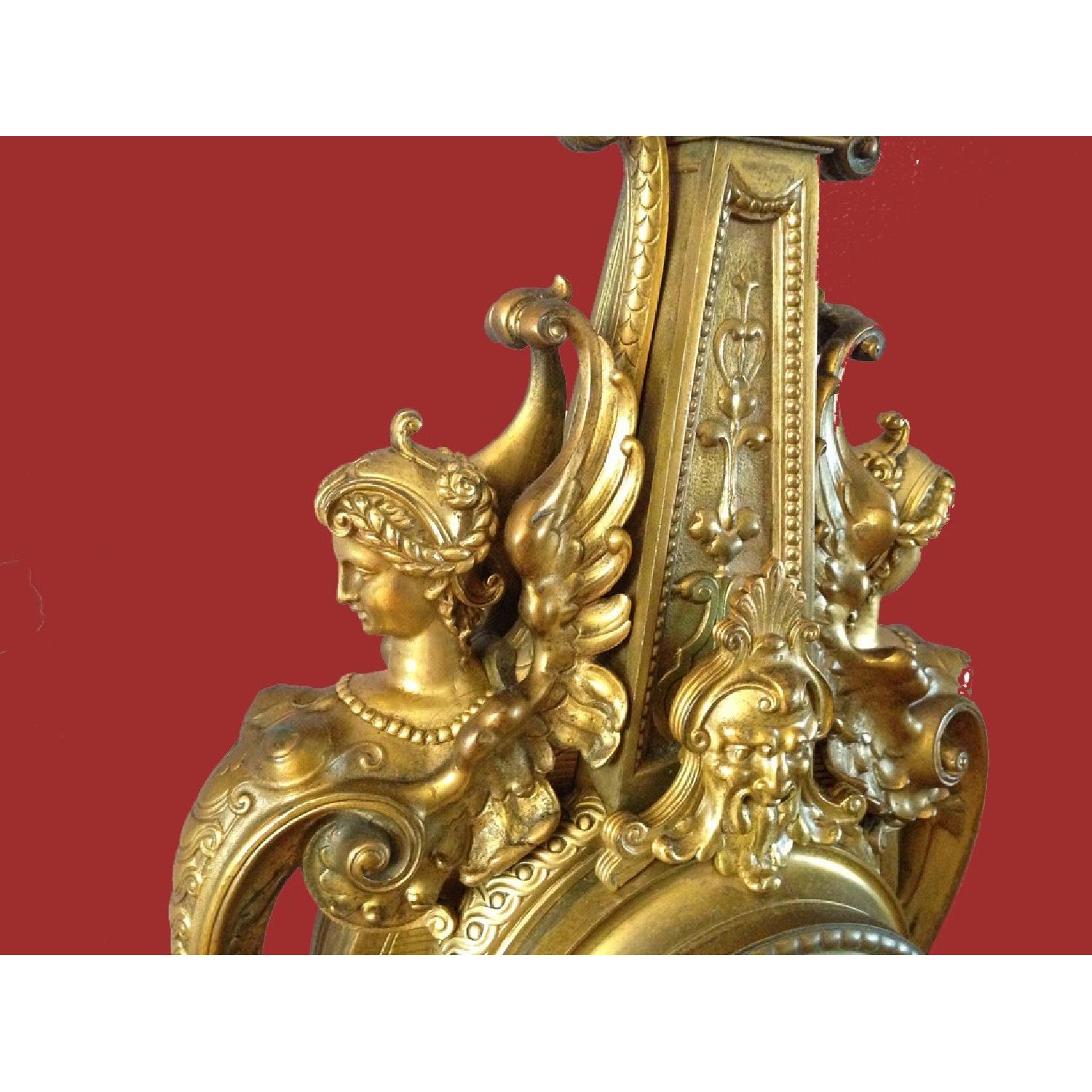 Japy & Lefebvre Paris Antique Bronze French Clock Set - image-2