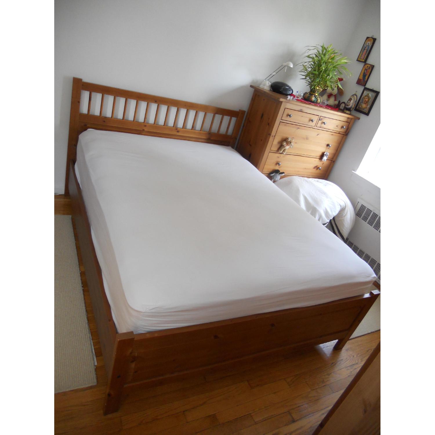 Ikea Hemnes Solid Wood Queen Bed AptDeco