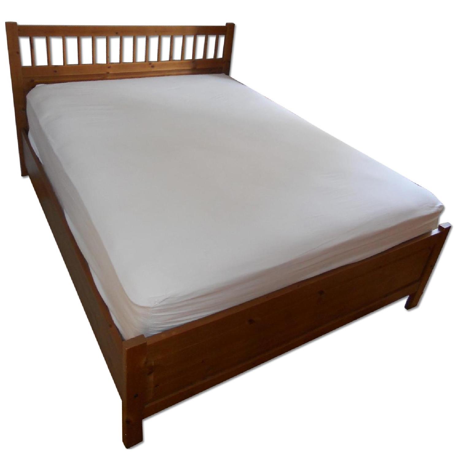 Ikea Hemnes Solid Wood Queen Bed AptDeco