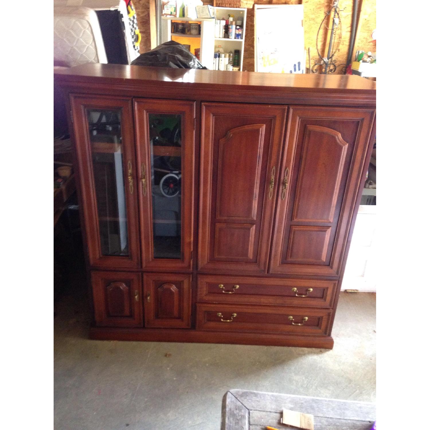 Solid wood Entertainment Center - image-1