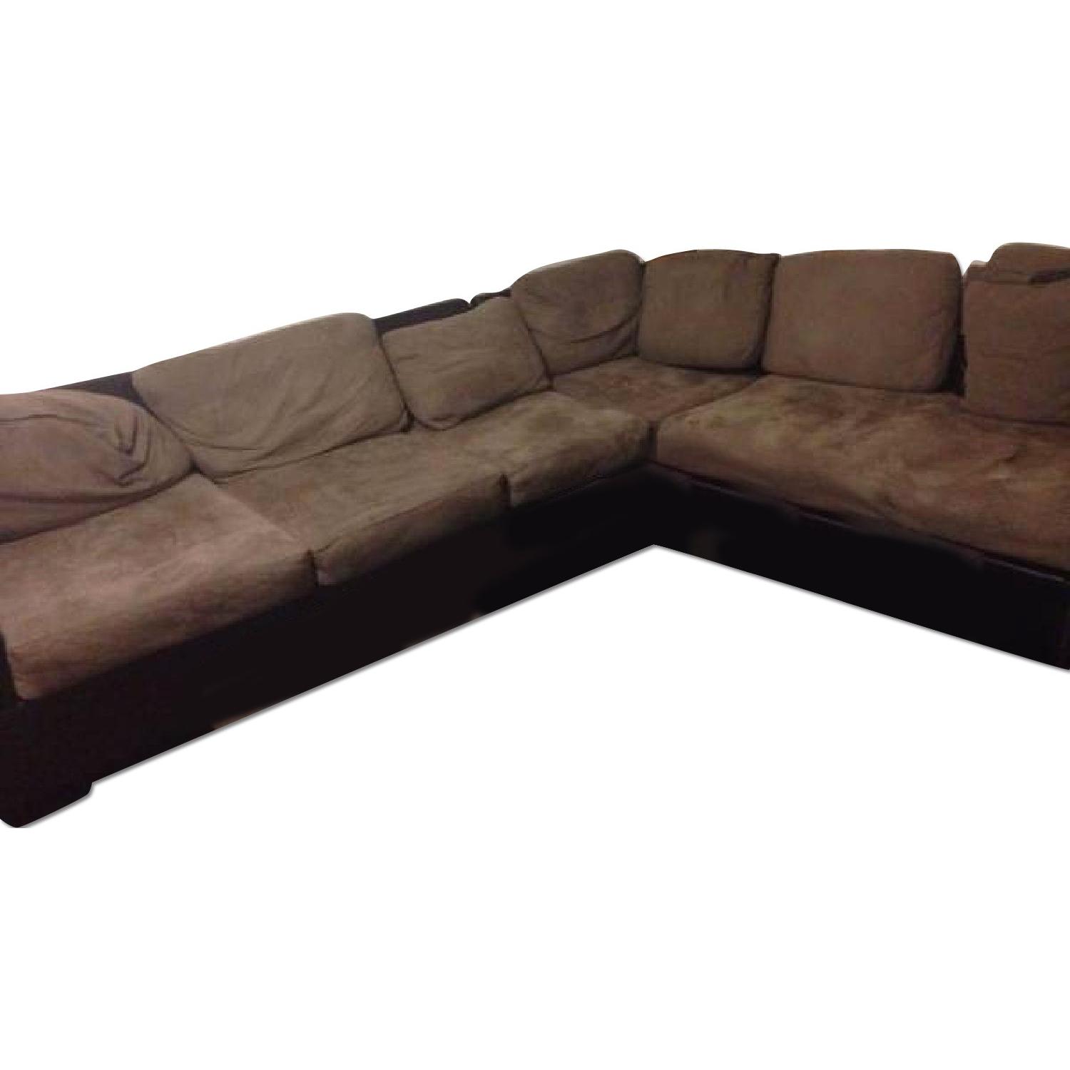 Sectional Sofa w/ Ottoman + Coffee Table - image-0