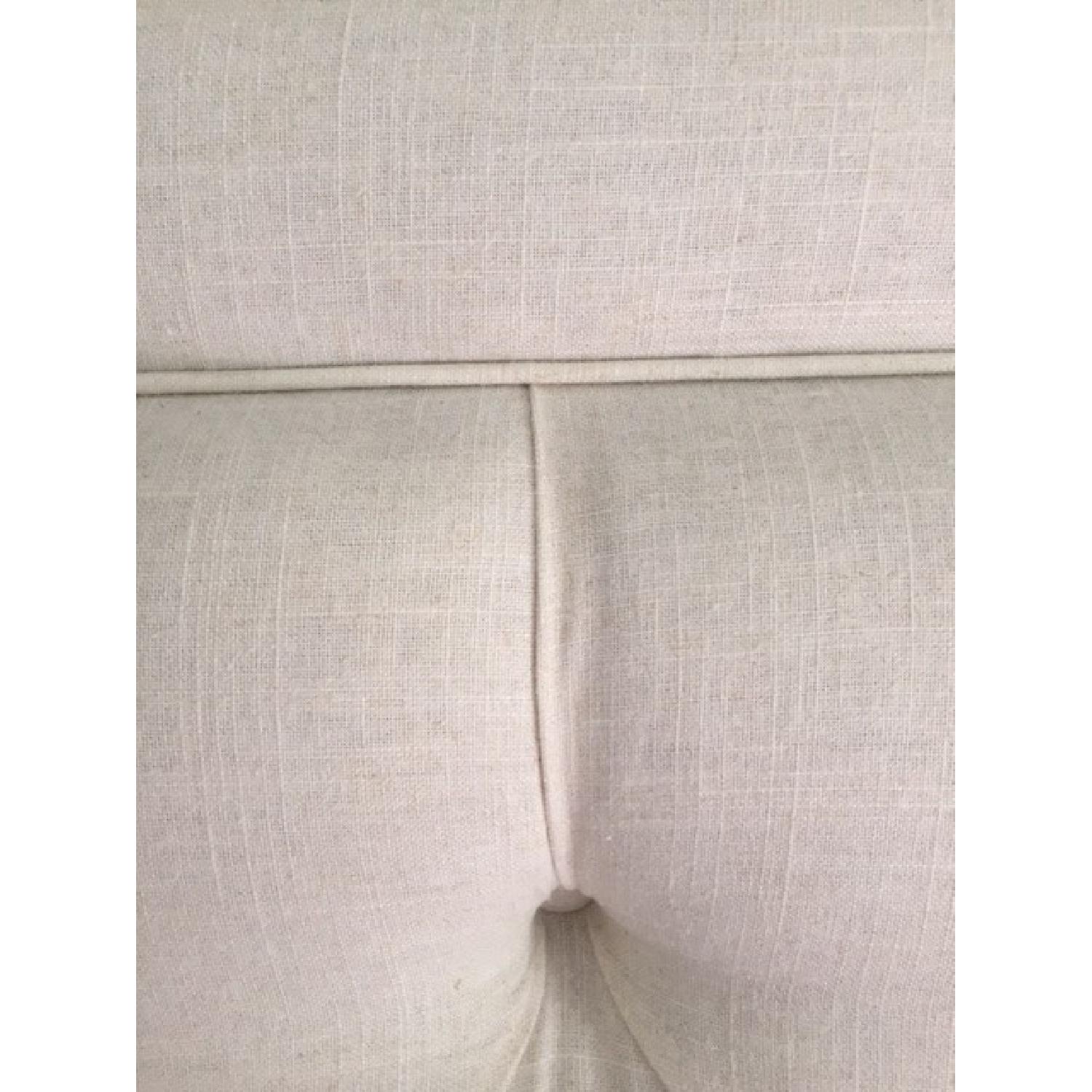 Ethan Allen Full Size Bed Frame w/ Alison Cream Headboard - image-2