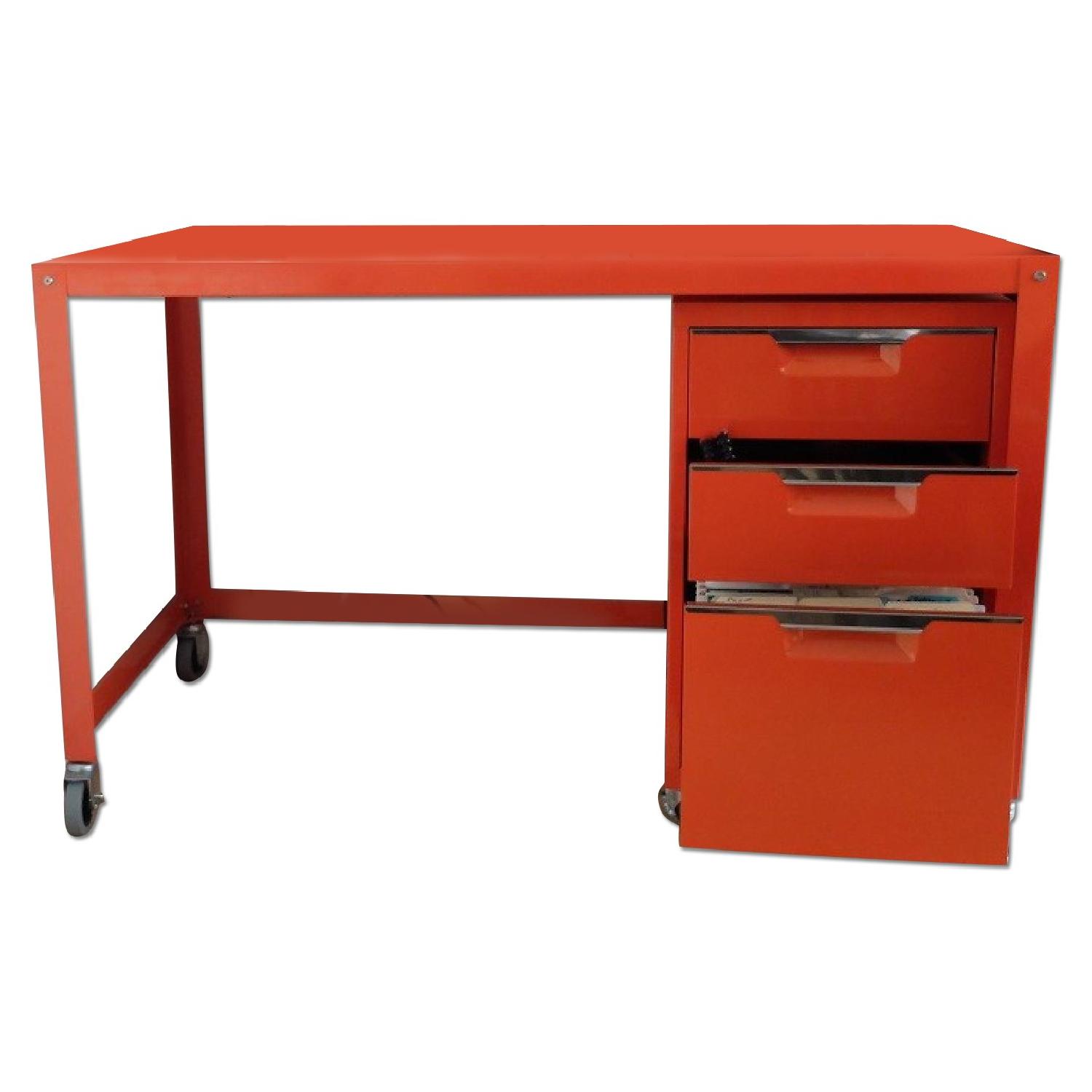 CB2 Go Cart Rolling Desk and Filing AptDeco