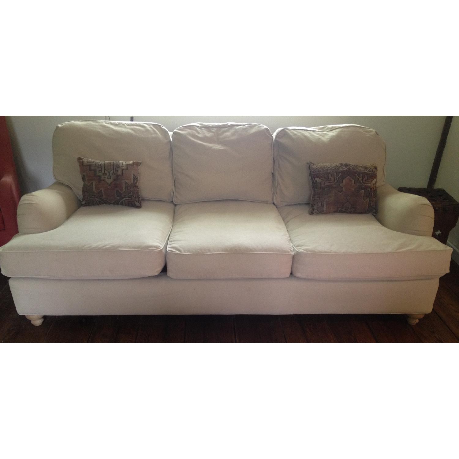 Restoration Hardware English Roll Arm Sleeper Sofa - image-1