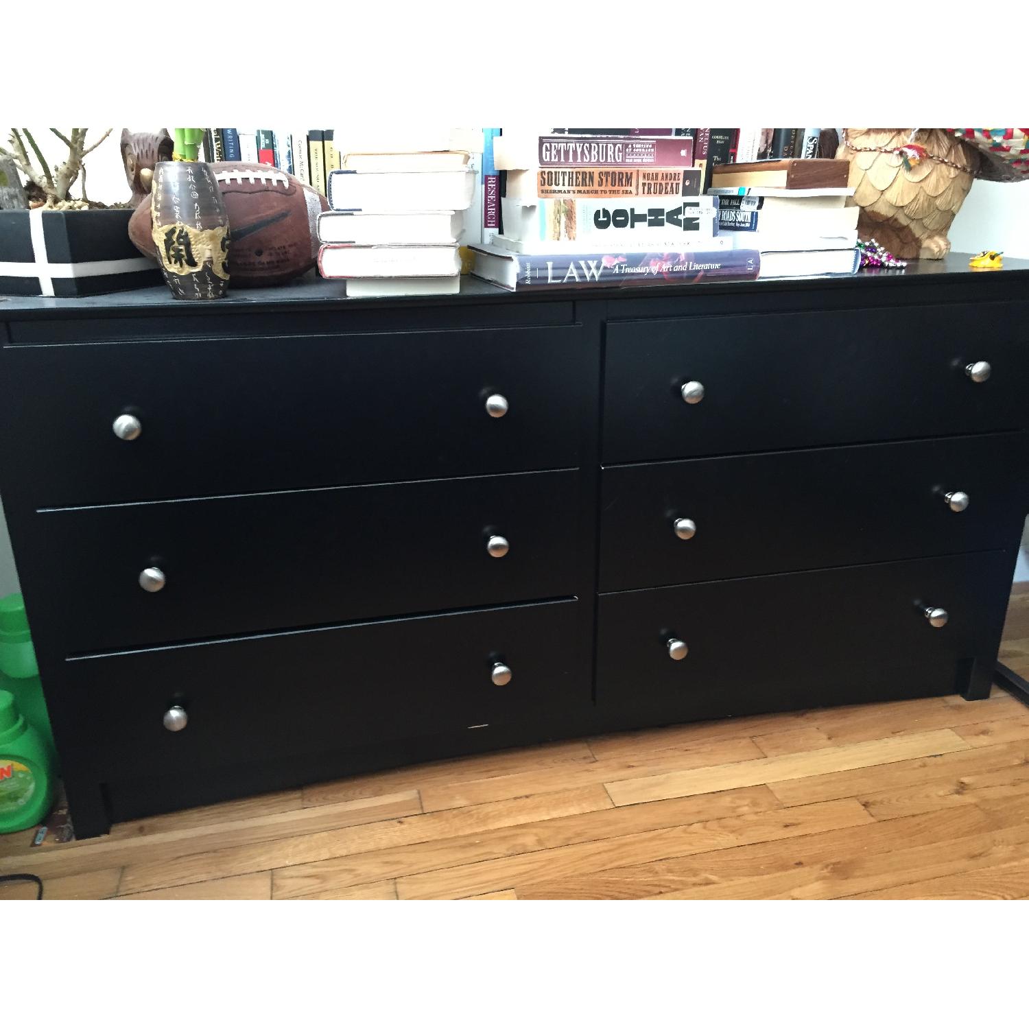 Black 6 Drawer Dresser - image-1