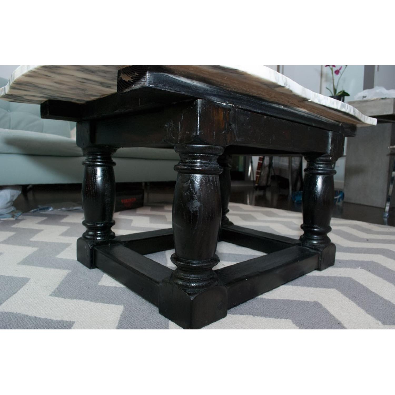 Custom Made White Marble Top Coffee Table - image-2