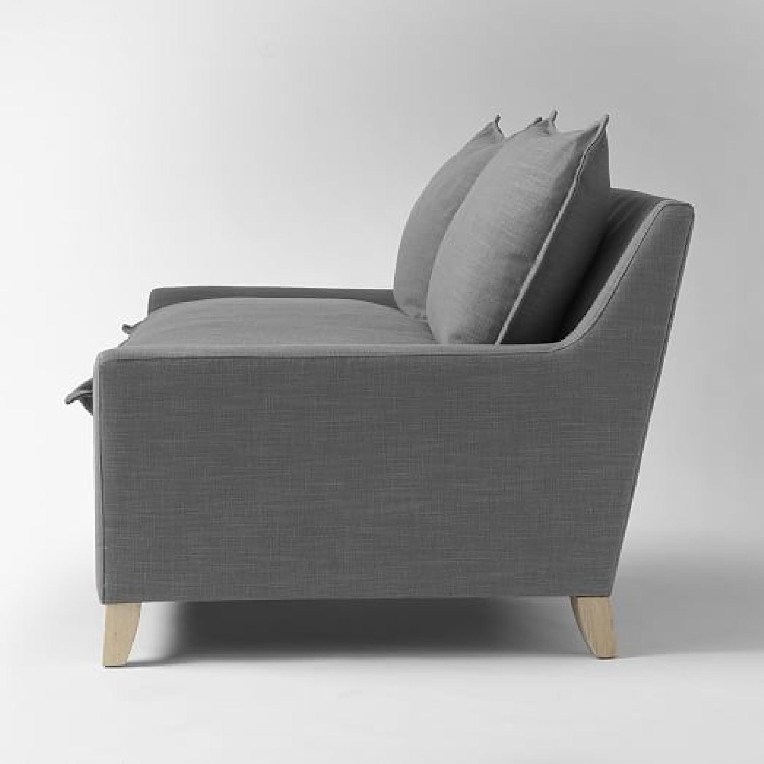 West Elm Bliss Down Filled Grey Couch - image-2
