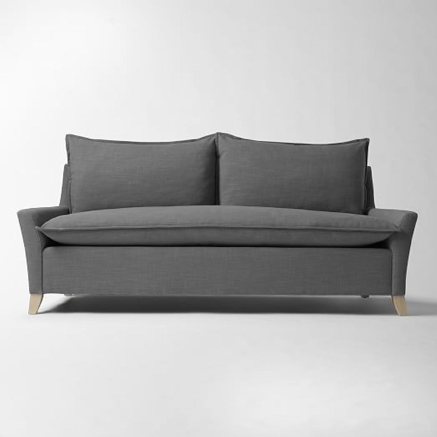 West Elm Bliss Down Filled Grey Couch - image-4