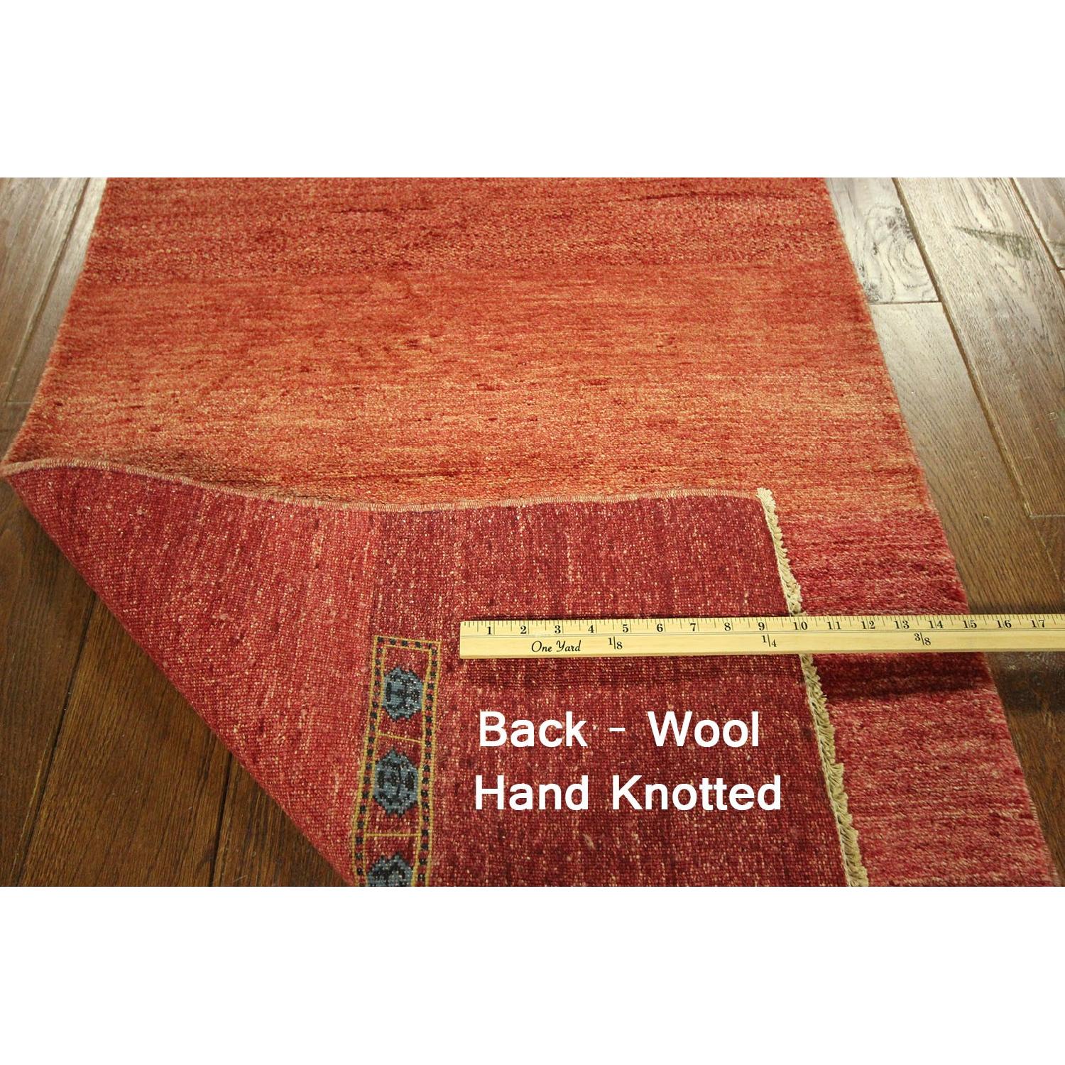 Lori Buft Persian Gabbeh Runner Oriental Hand Knotted Wool Area Rug H7988 - image-7