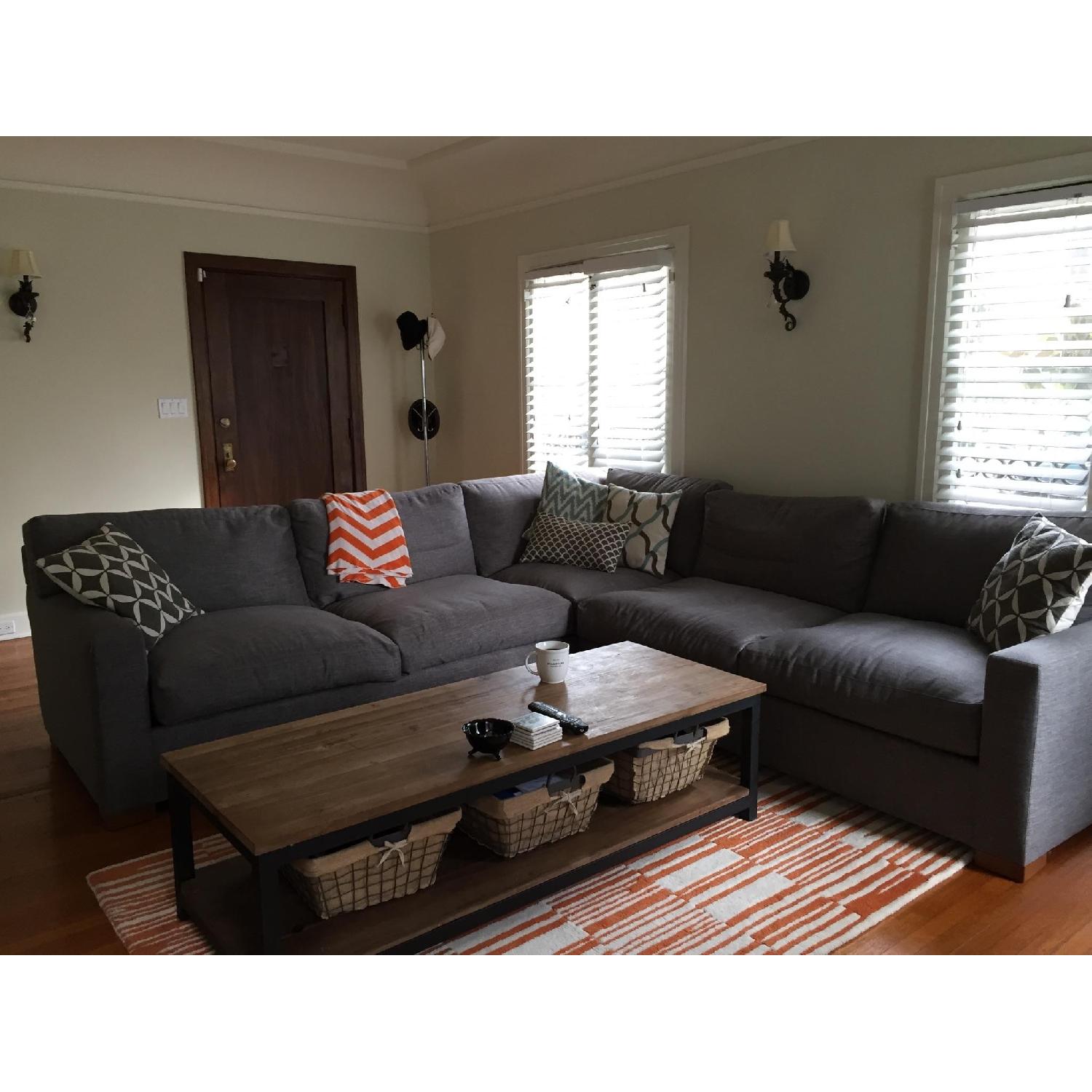 Monarch Custom Made Light Grey Michelle Sectional - image-1