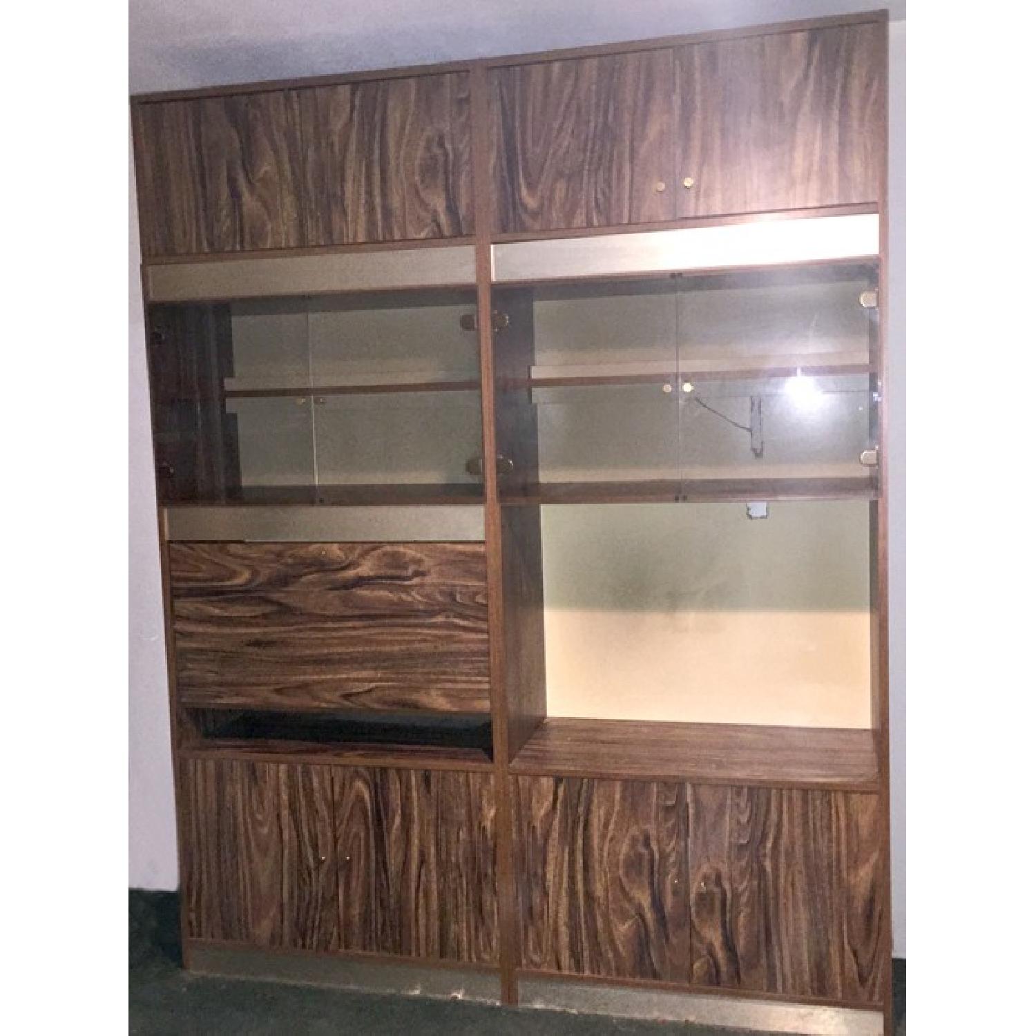 Double Wooden Entertainment Center - image-1