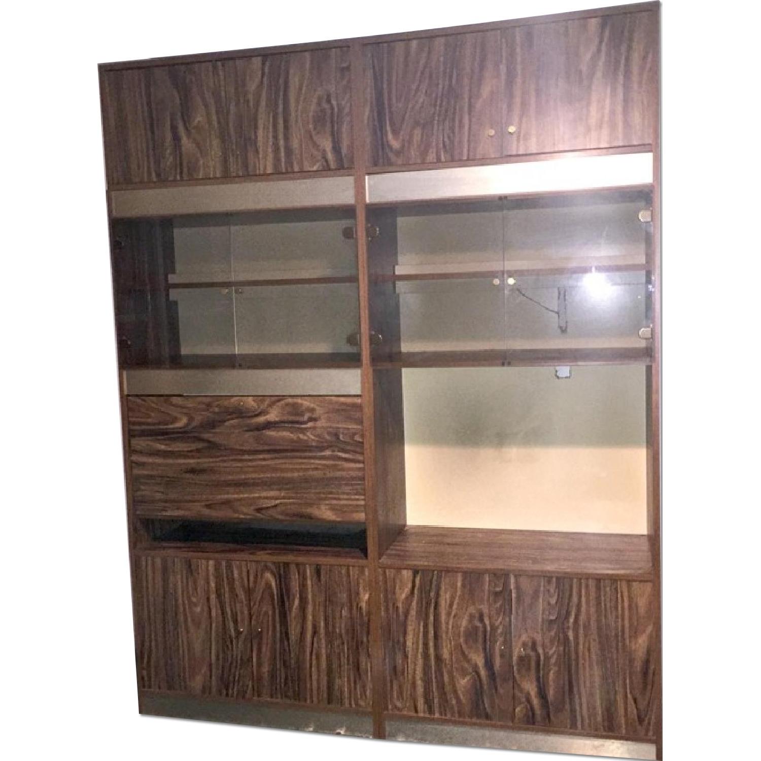 Double Wooden Entertainment Center - image-0