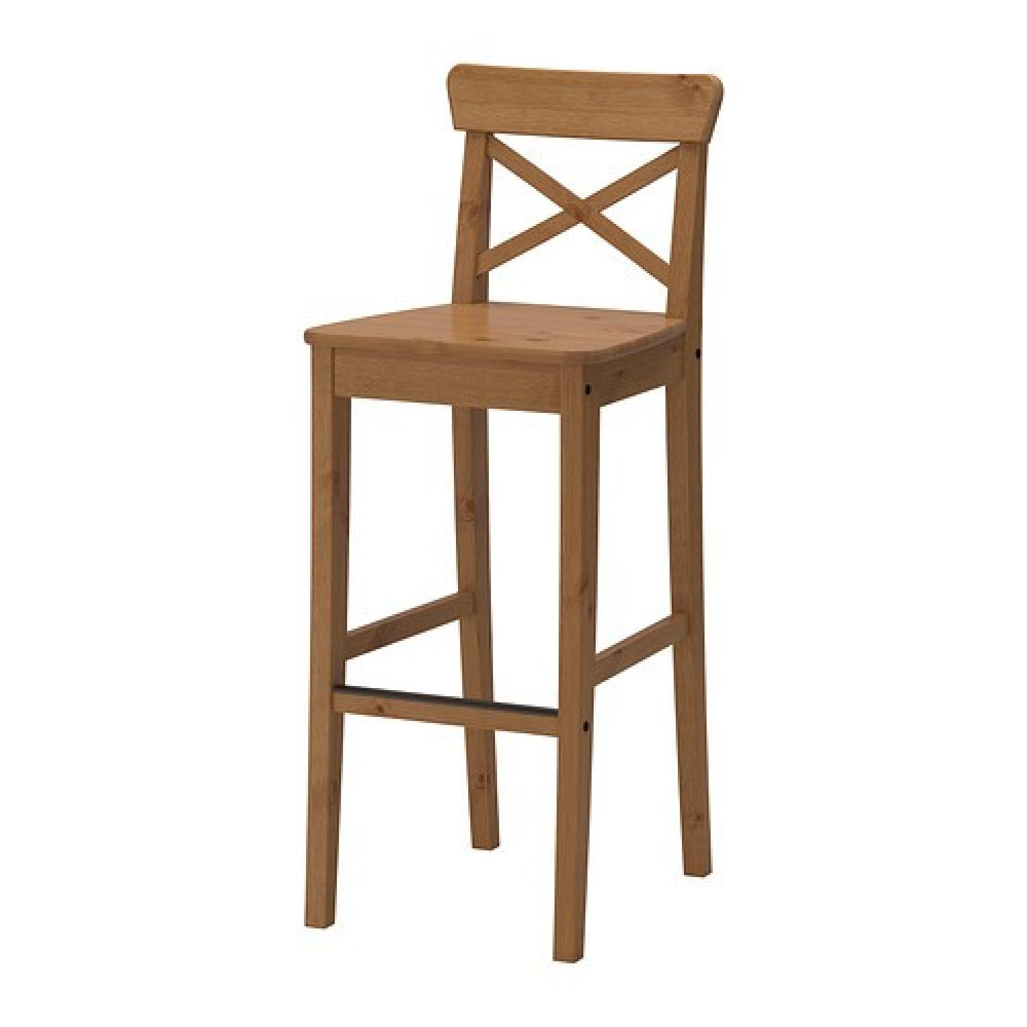 Ikea Bar Table w/ 2 Bar Stools - image-3