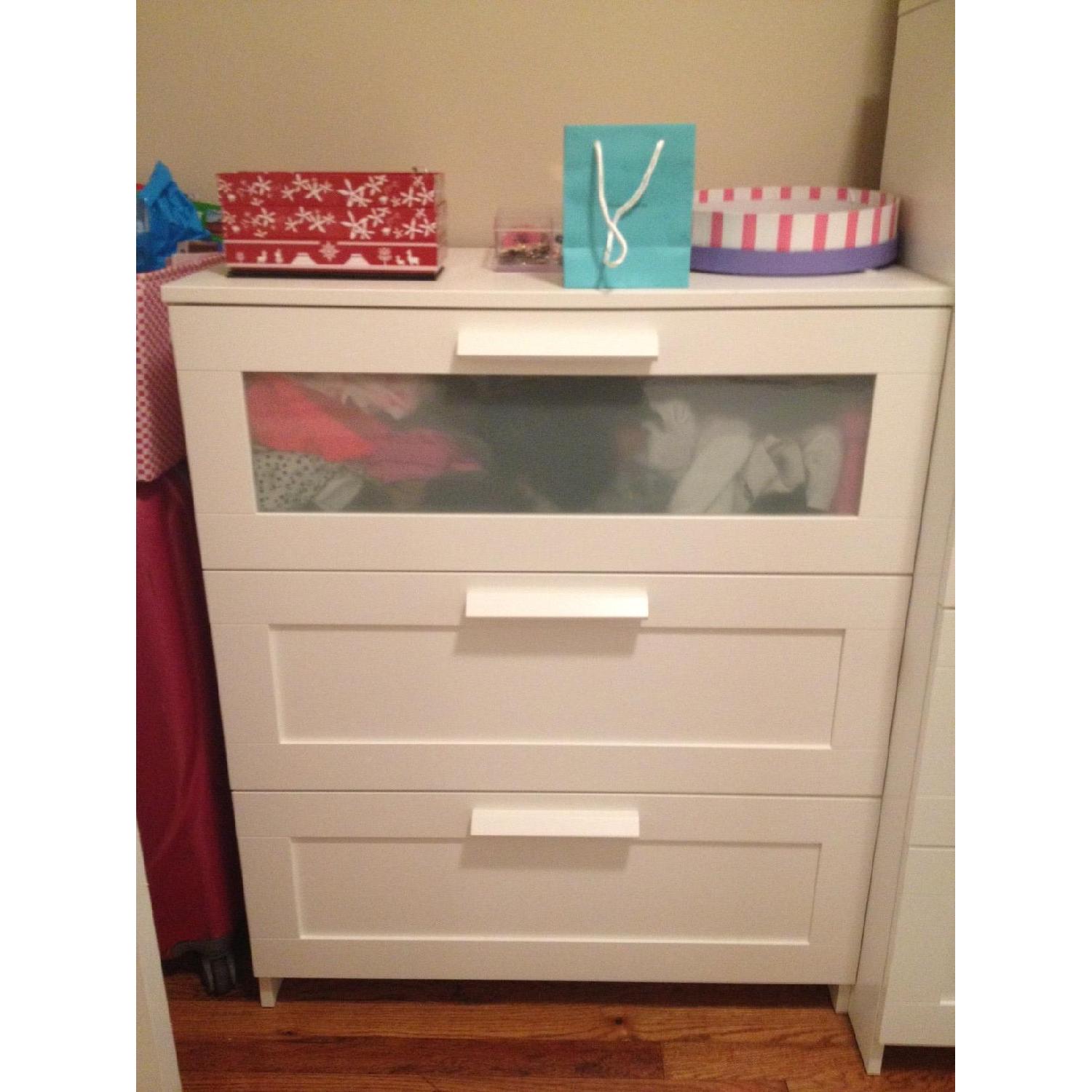 IKEA Brimnes チェスト（3段)※直接引取は1400円 BRIMNES ブリムネス チェスト（引き出し×3）, ホワイト