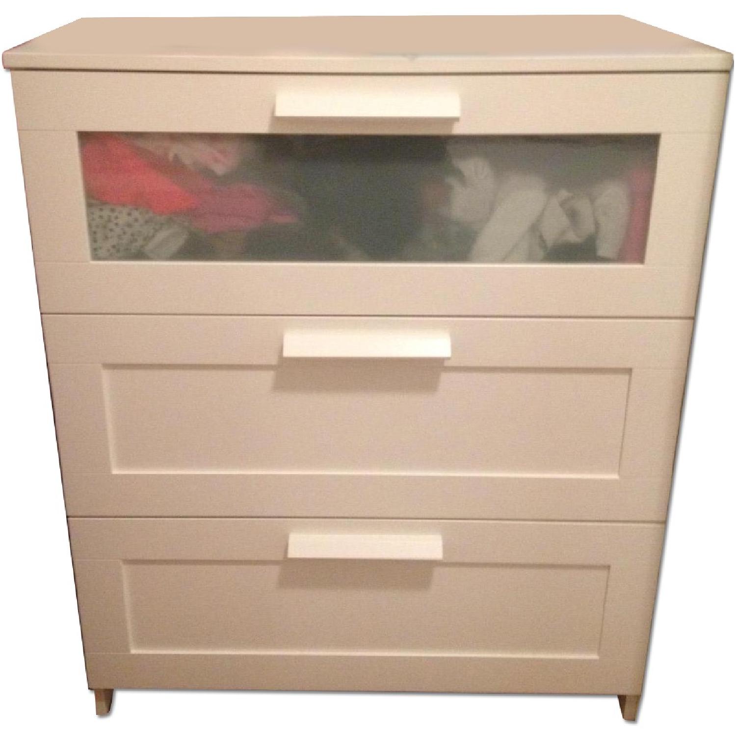 IKEA Brimnes チェスト（3段)※直接引取は1400円 BRIMNES ブリムネス チェスト（引き出し×3）, ホワイト