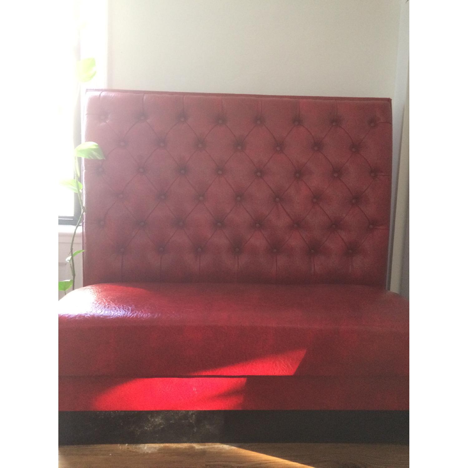 Red Nightclub Lounge Bench - image-1
