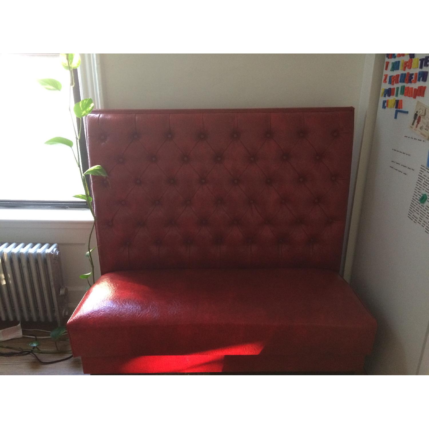 Red Nightclub Lounge Bench - image-2