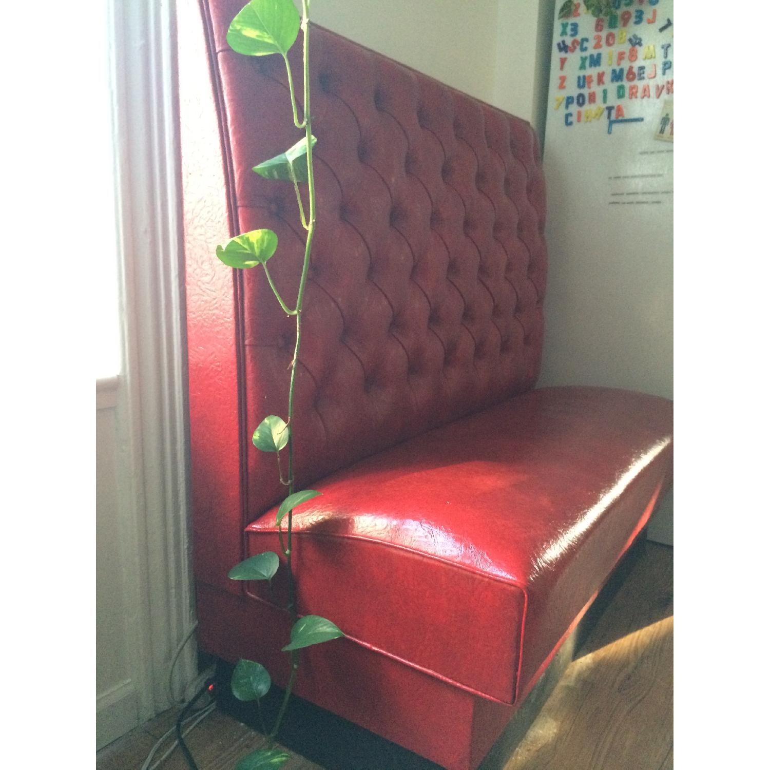 Red Nightclub Lounge Bench - image-3