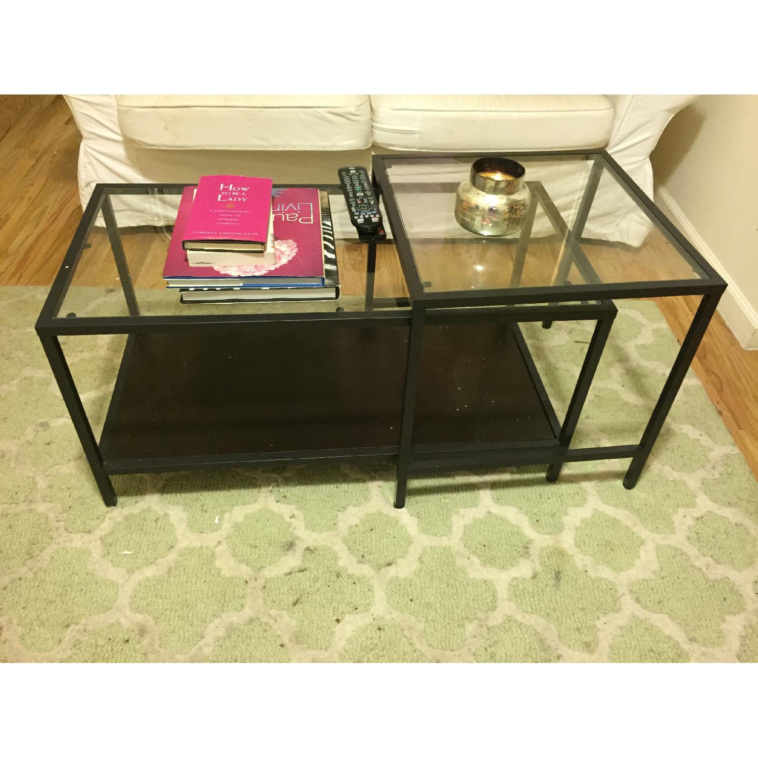 Ikea Vittsjo Nesting Coffee Tables Pair AptDeco