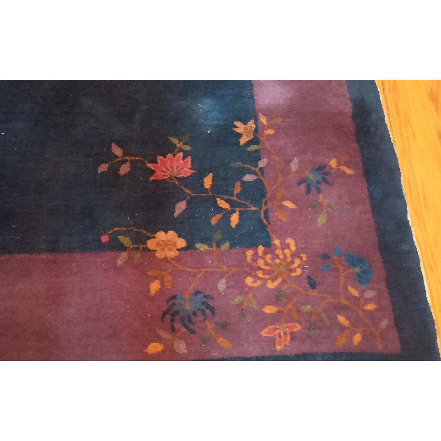 Antique Art Deco Blue Peking Chinese Rug - image-3