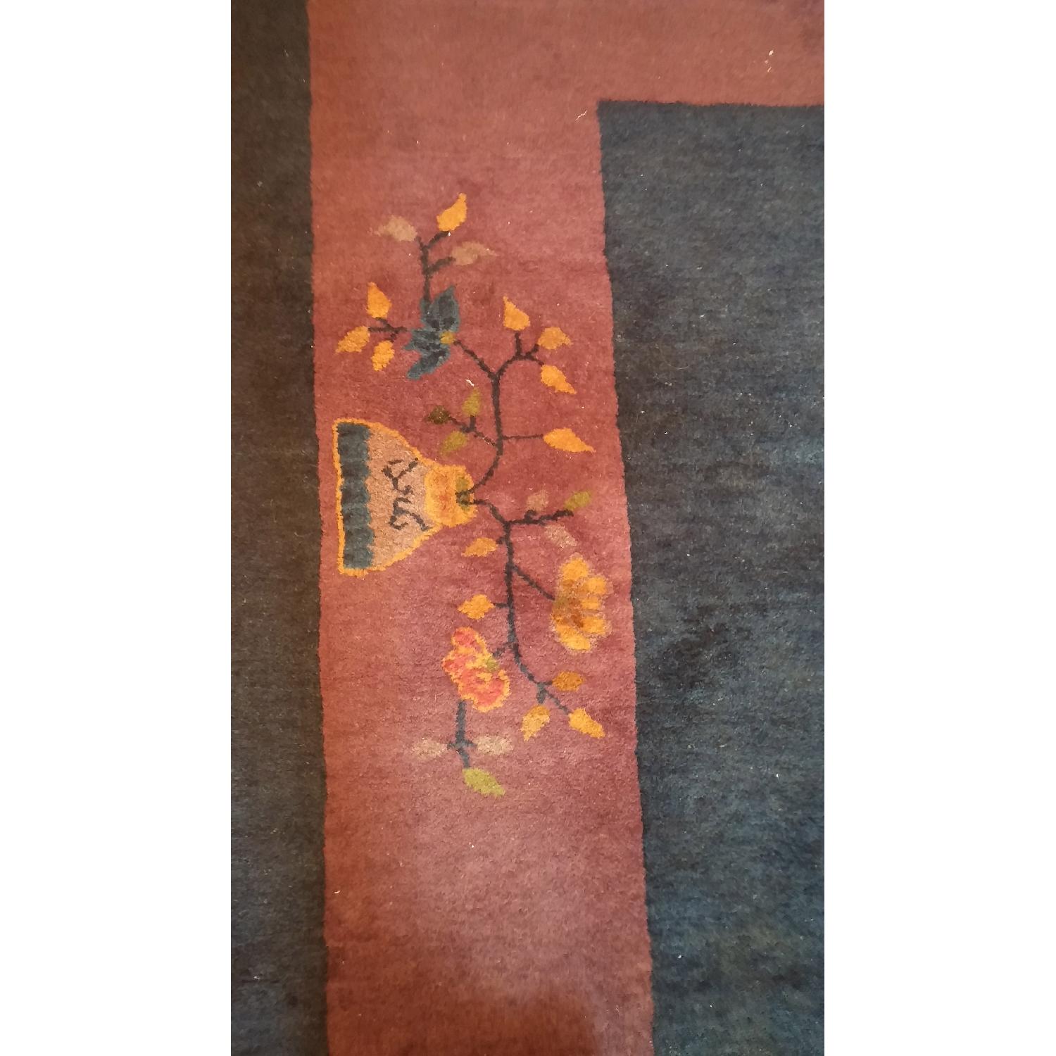 Antique Art Deco Blue Peking Chinese Rug - image-4