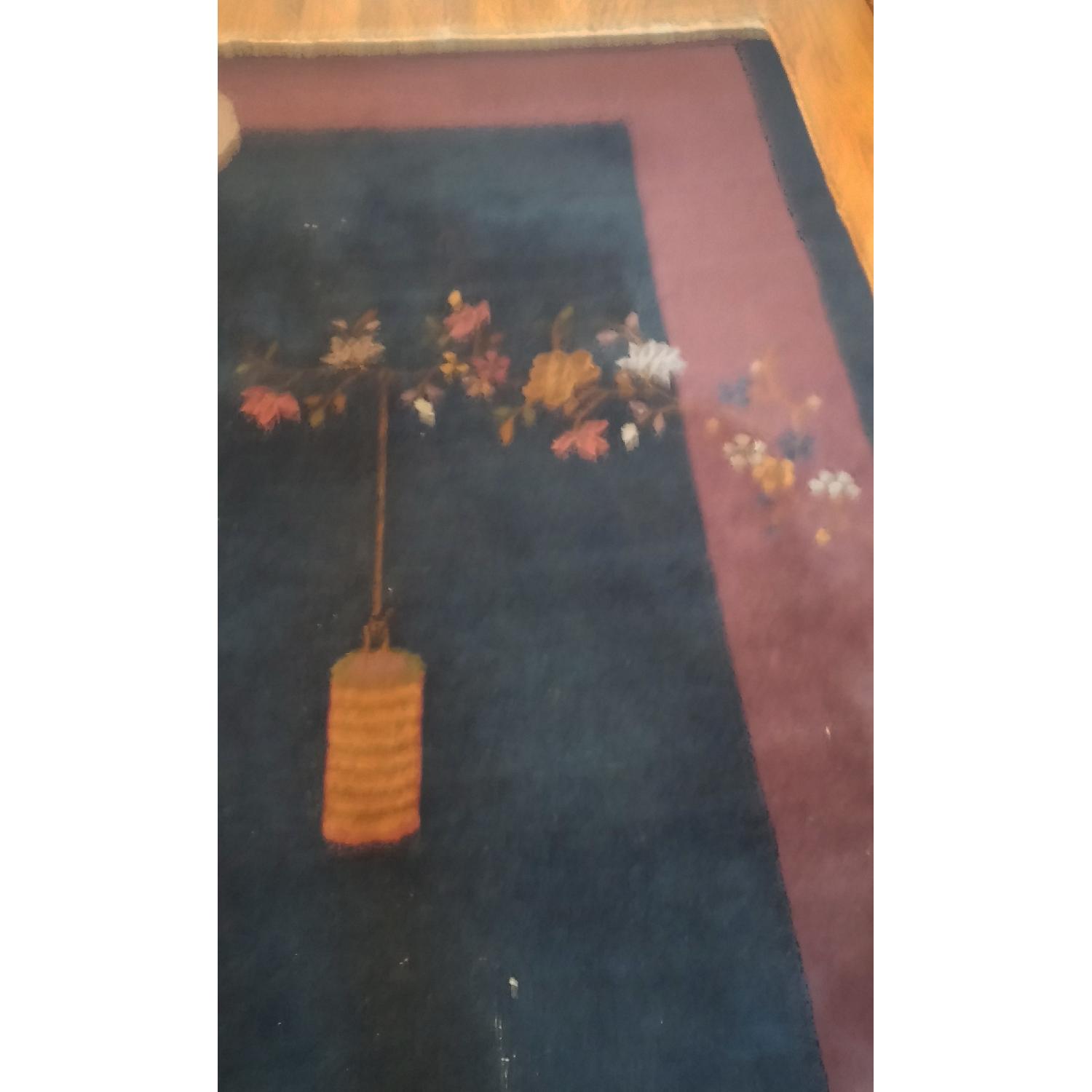 Antique Art Deco Blue Peking Chinese Rug - image-5