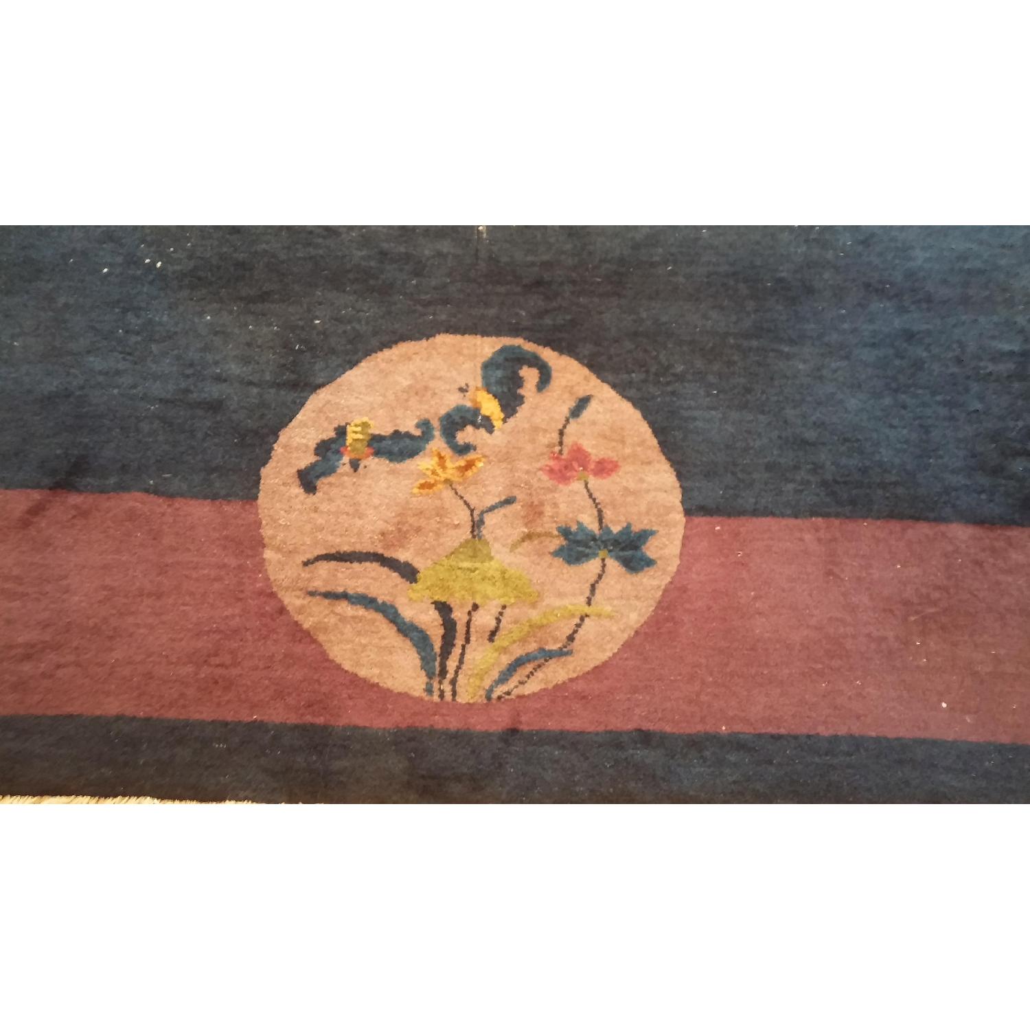 Antique Art Deco Blue Peking Chinese Rug - image-6