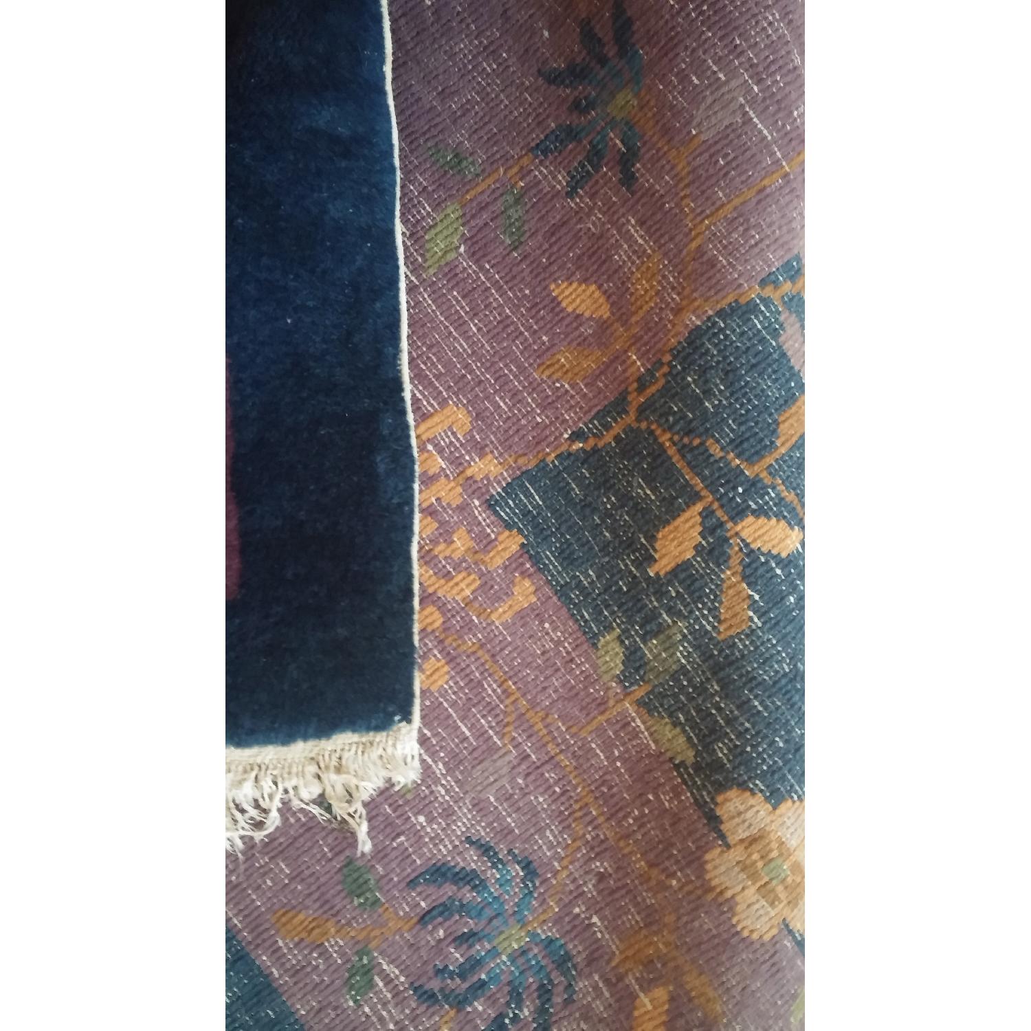 Antique Art Deco Blue Peking Chinese Rug - image-7