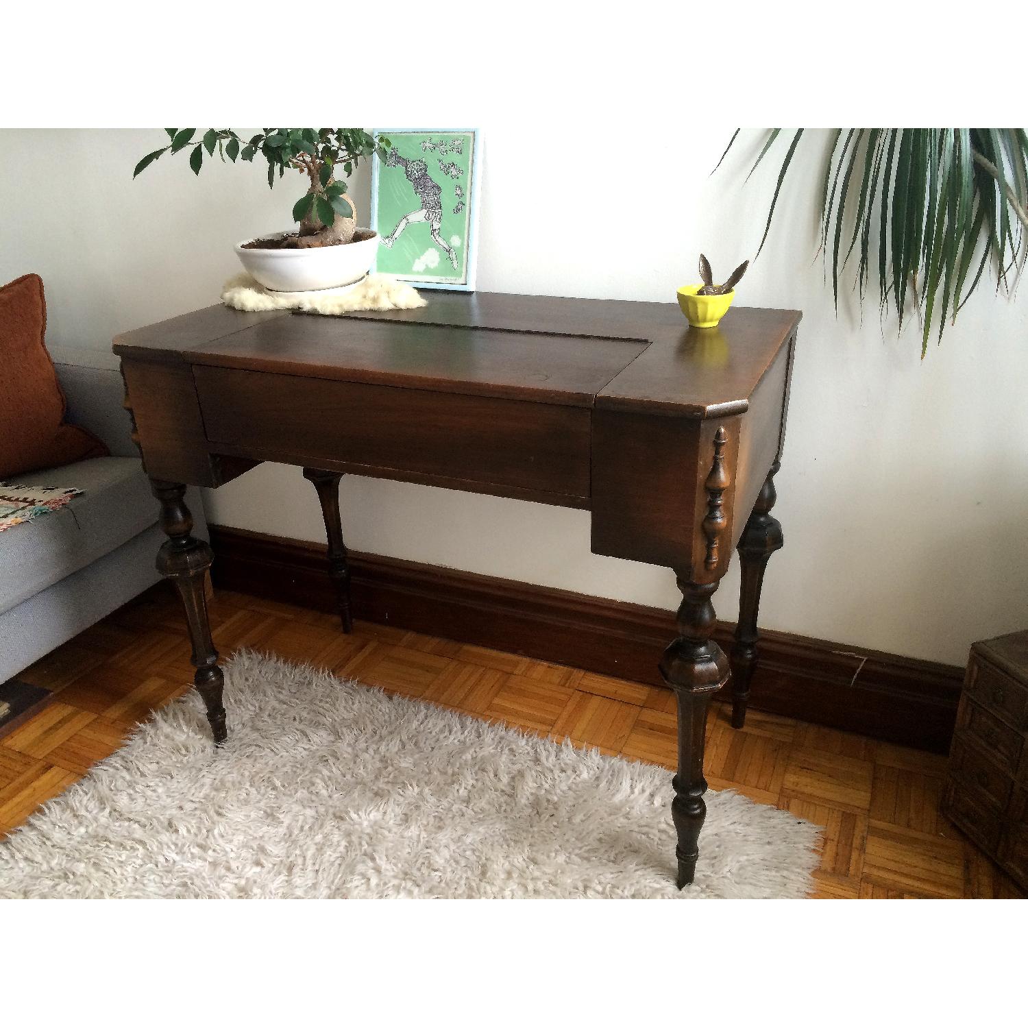 Bay View Furniture Co Vintage Flip-Top Spinet Ladies Desk - image-2