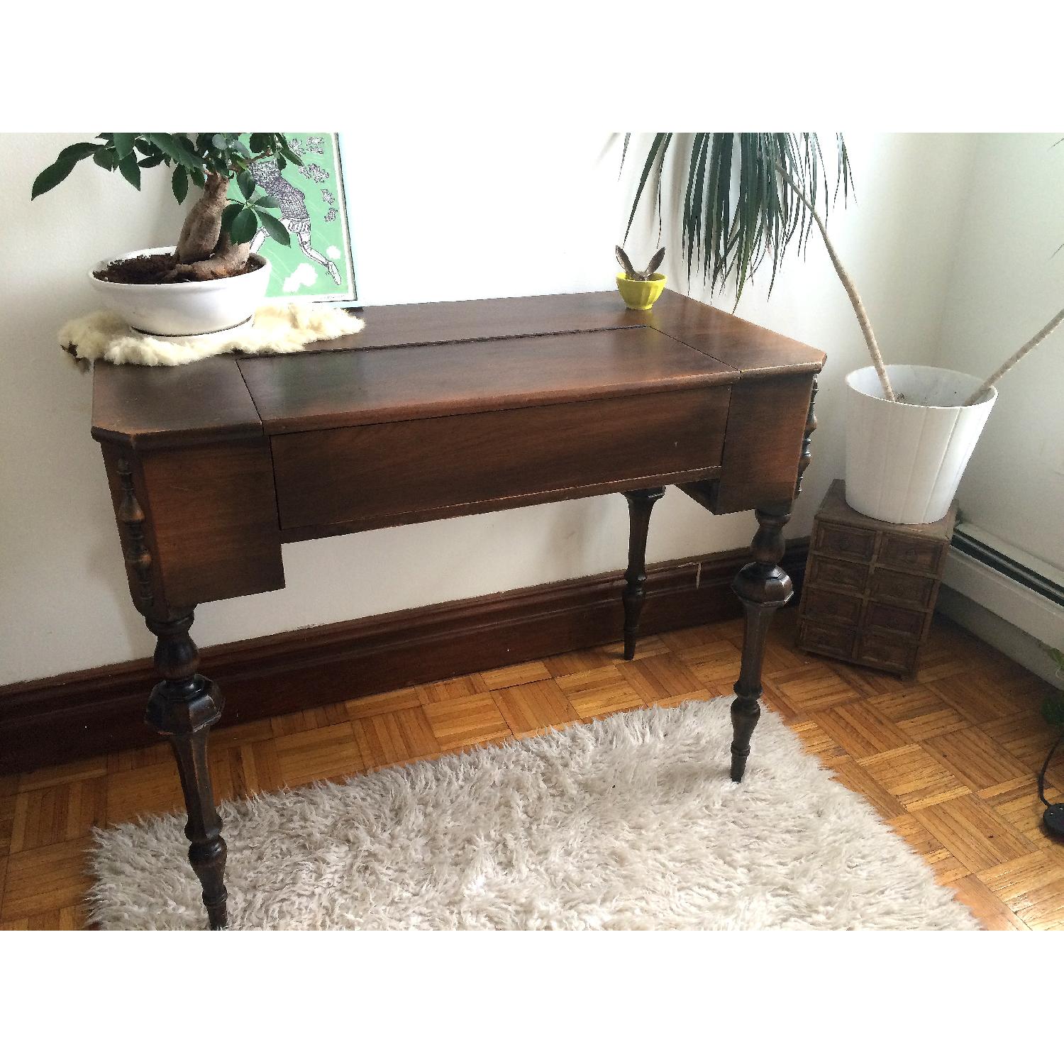 Bay View Furniture Co Vintage Flip-Top Spinet Ladies Desk - image-3