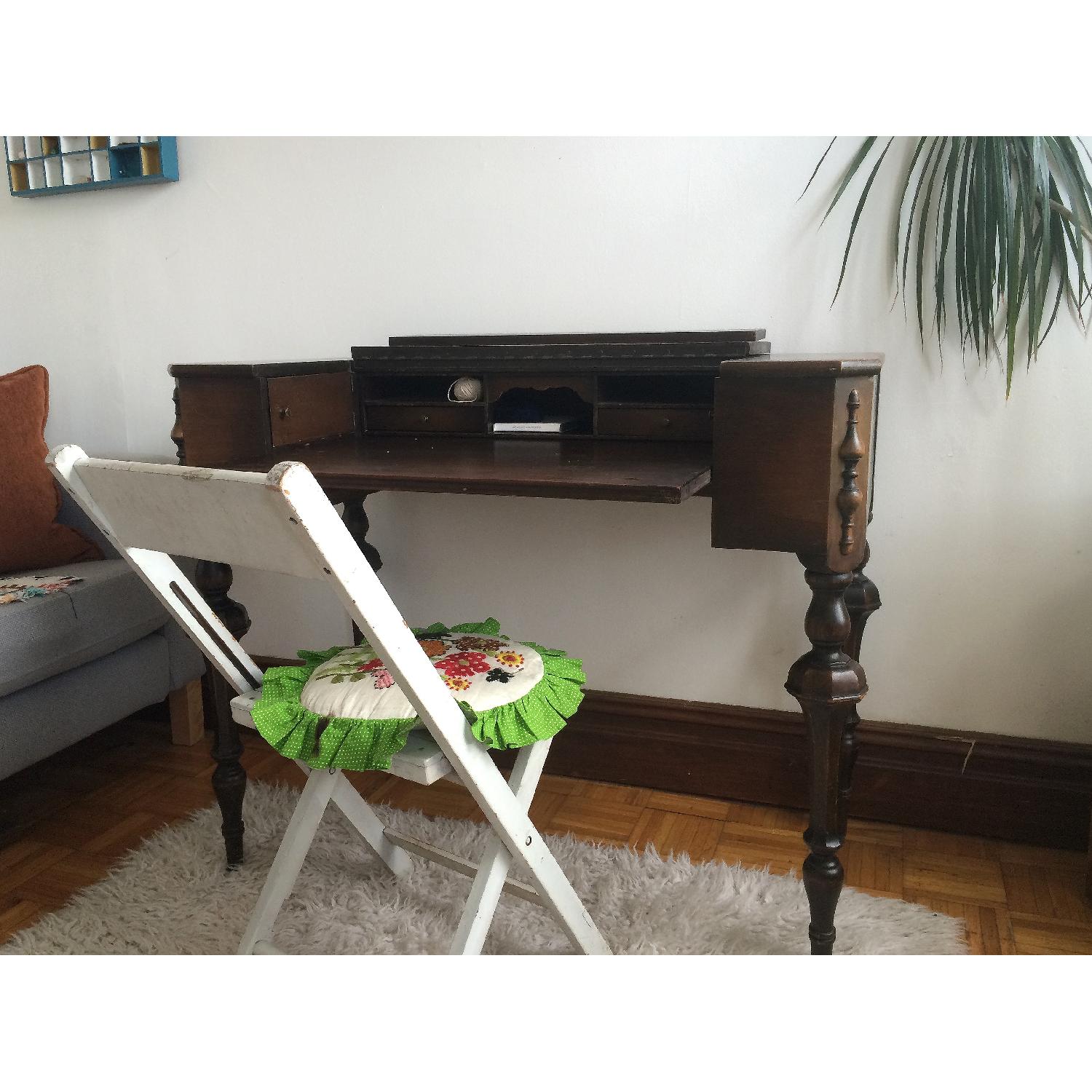 Bay View Furniture Co Vintage Flip-Top Spinet Ladies Desk - image-5