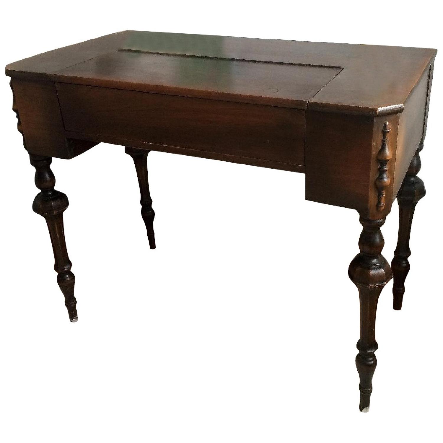 Bay View Furniture Co Vintage Flip-Top Spinet Ladies Desk - image-0