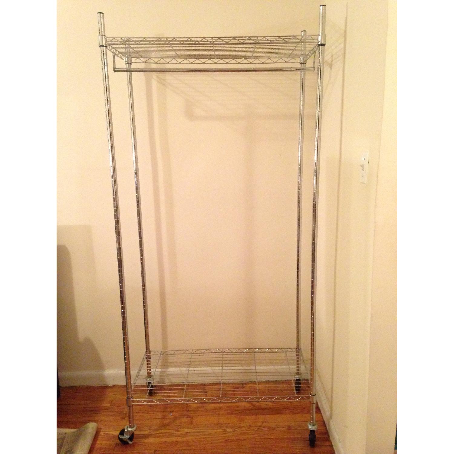 Bed Bath & Beyond/Honey-Can-Do Garment Rack with Rolling Wheels - image-1