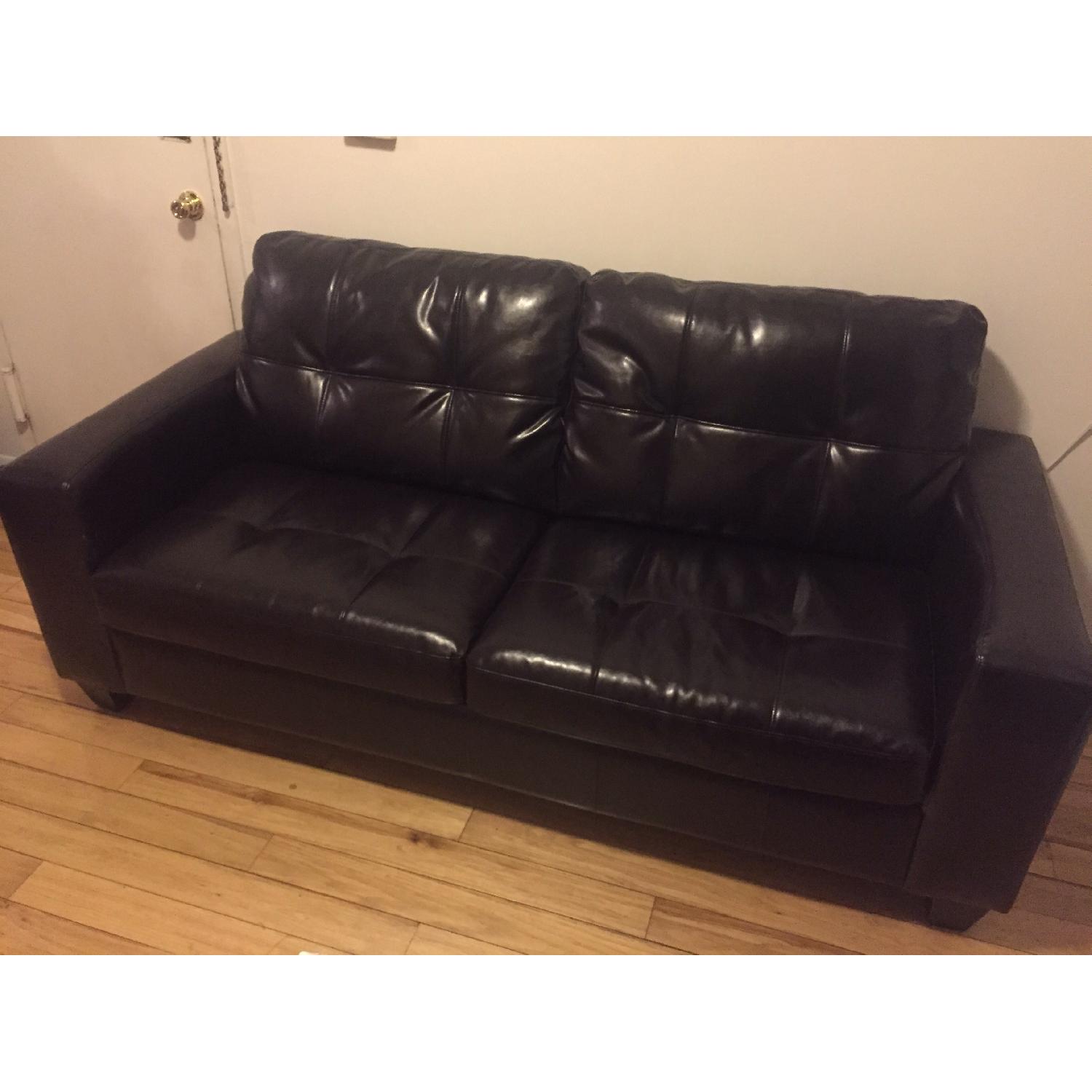 Leather Sofa Bed - image-1