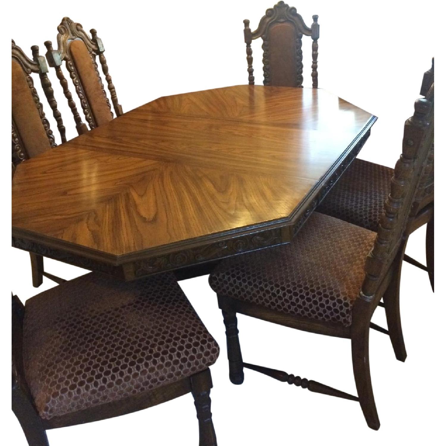 Dining Table w/ 8 Chairs + China Cabinet - AptDeco