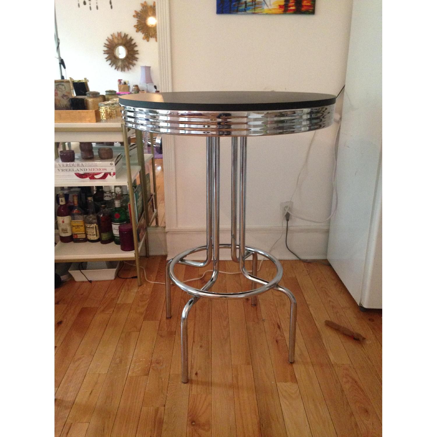 Black & Chrome Bar Table - image-1