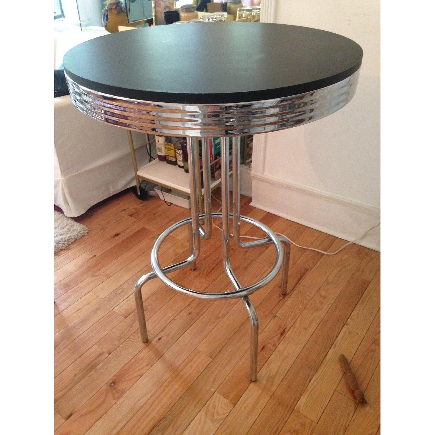 Black & Chrome Bar Table - image-2