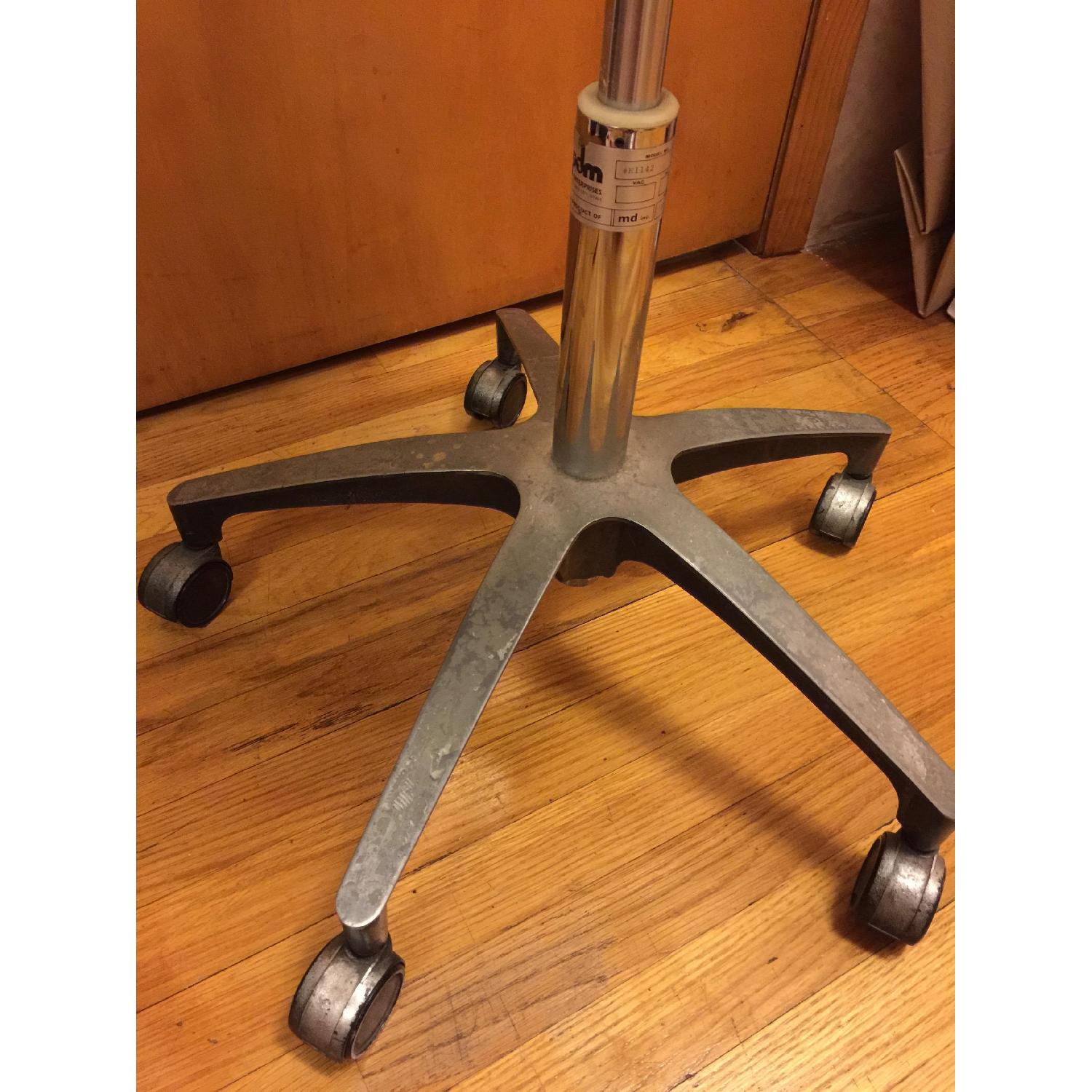 PDM Brown Leather Stool Chair - image-4