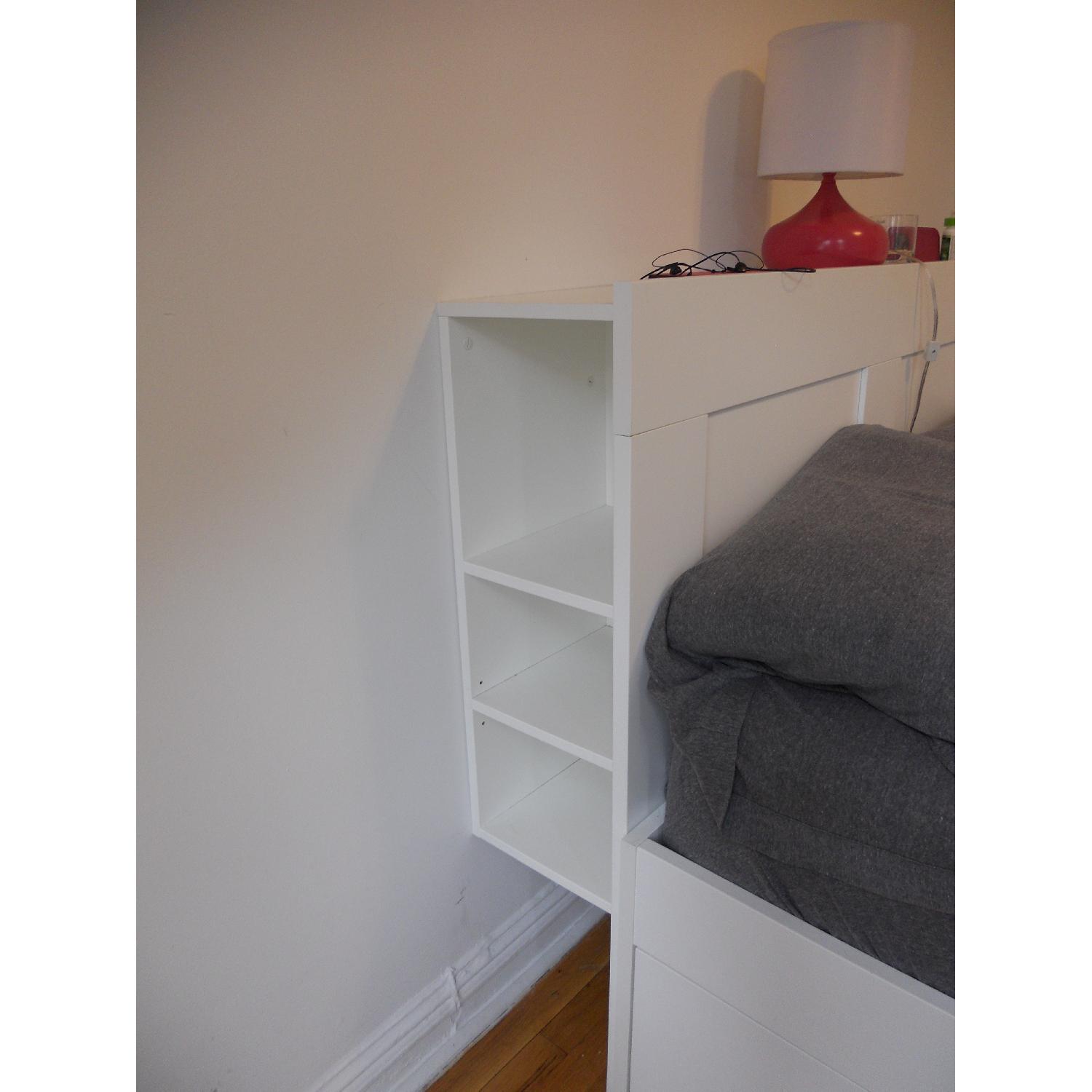 Ikea Brimnes Full Size Bed Frame w/ Storage Headboard - image-2