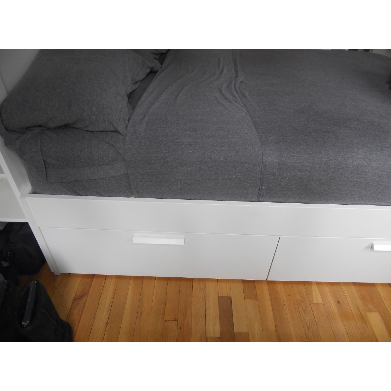 Ikea Brimnes Full Size Bed Frame w/ Storage Headboard - image-4
