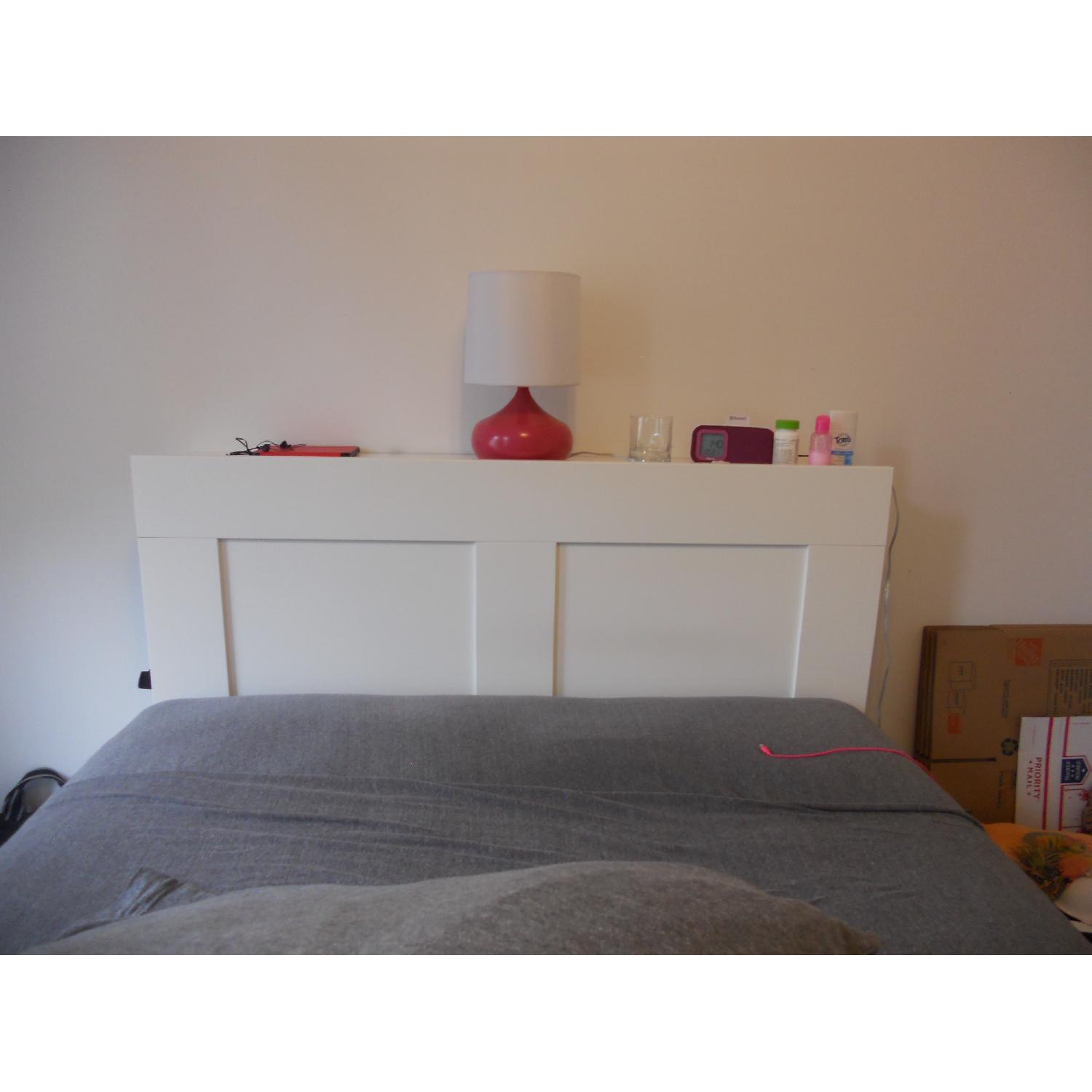 Ikea Brimnes Full Size Bed Frame w/ Storage Headboard - image-6
