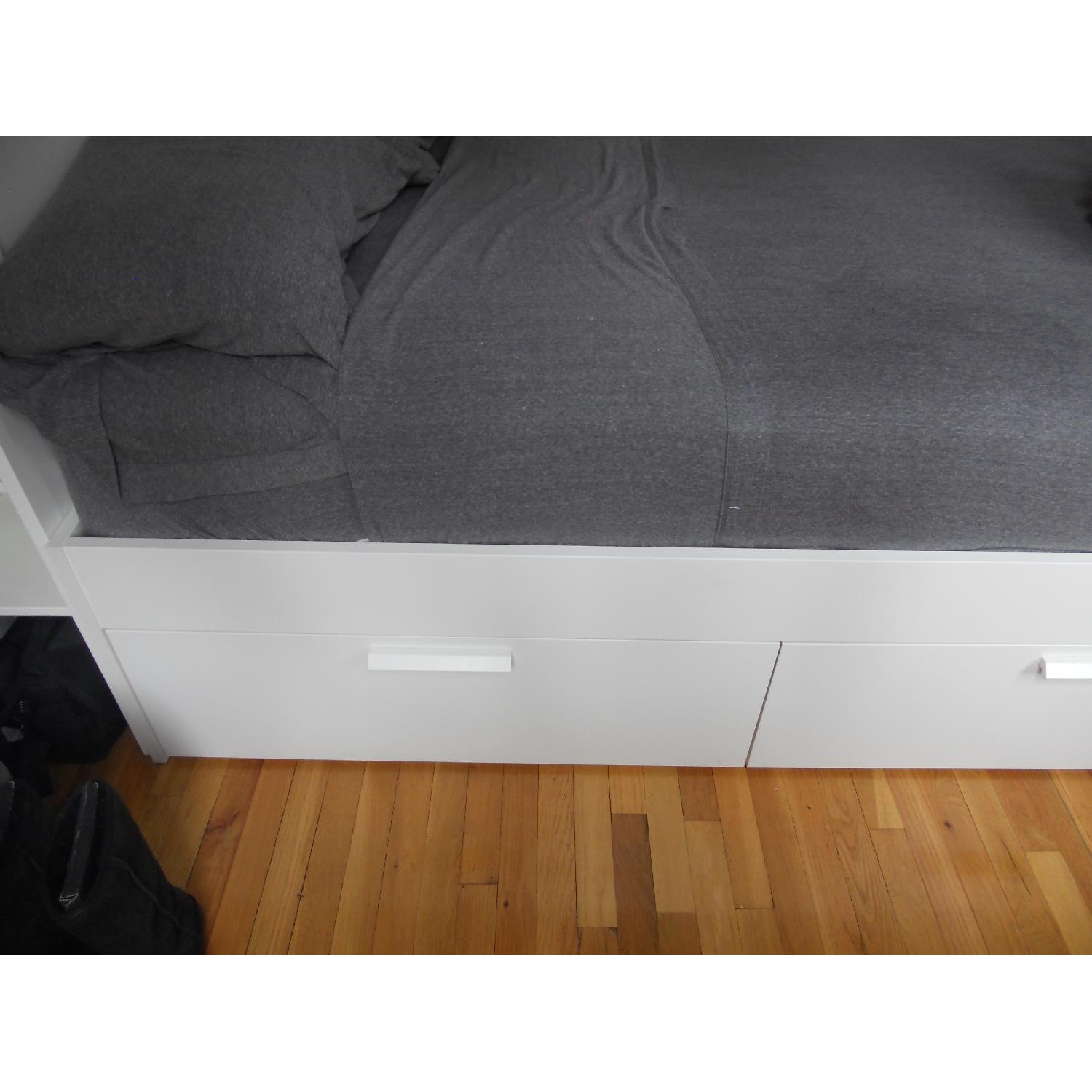 Ikea Brimnes Full Size Bed Frame w/ Storage Headboard - image-11